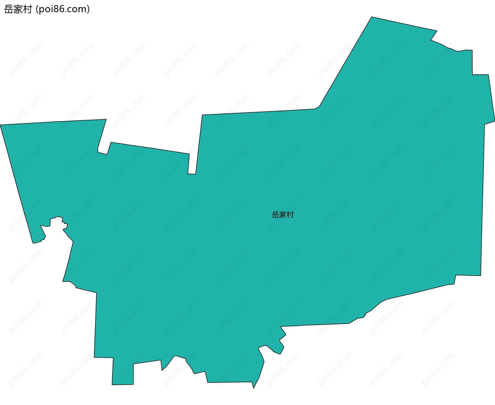 岳家村边界地图