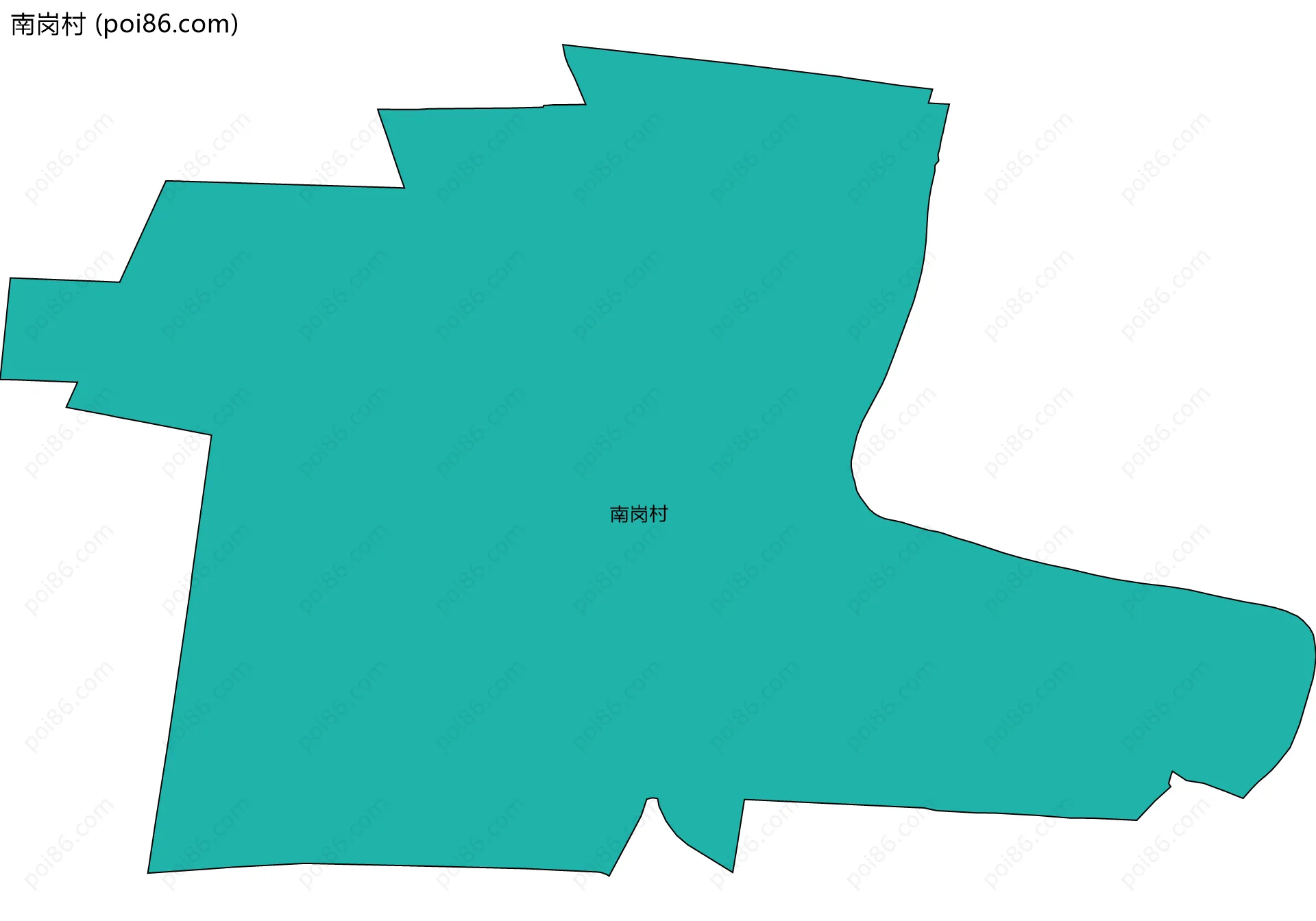 南岗村边界地图