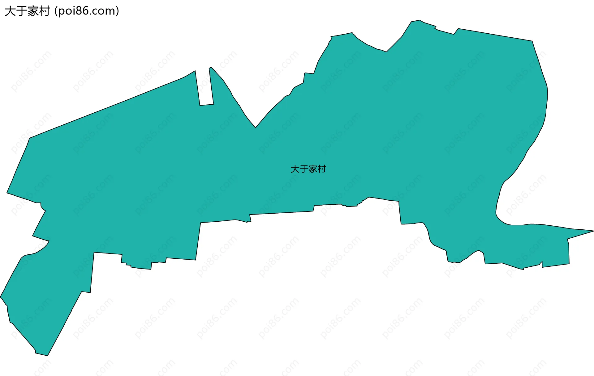 大于家村边界地图