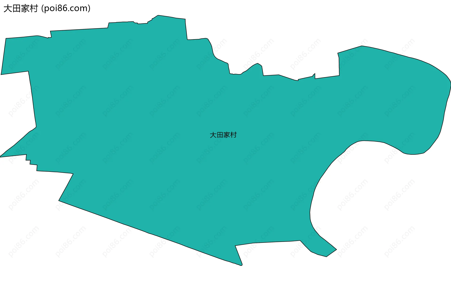 大田家村边界地图