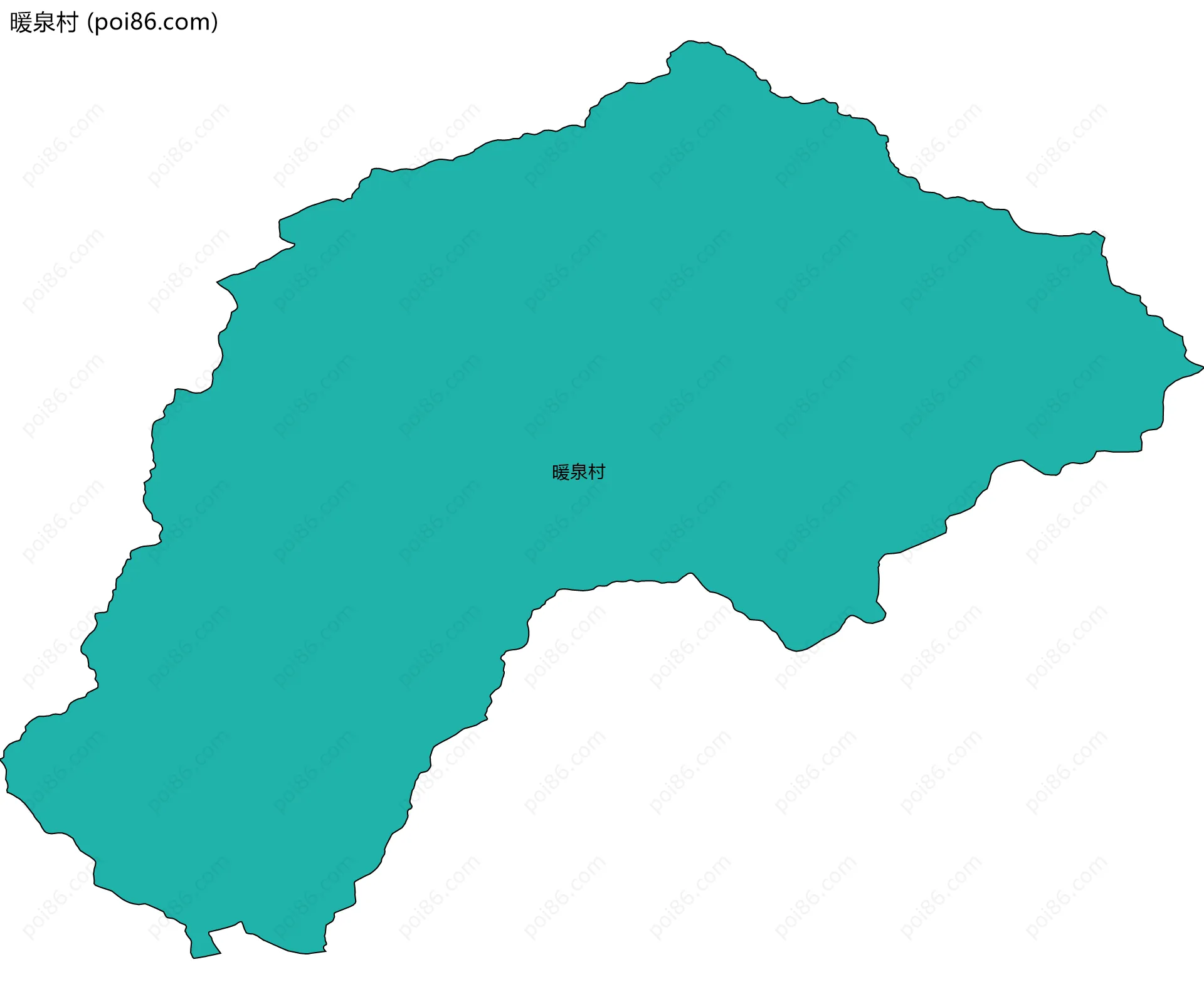 暖泉村边界地图