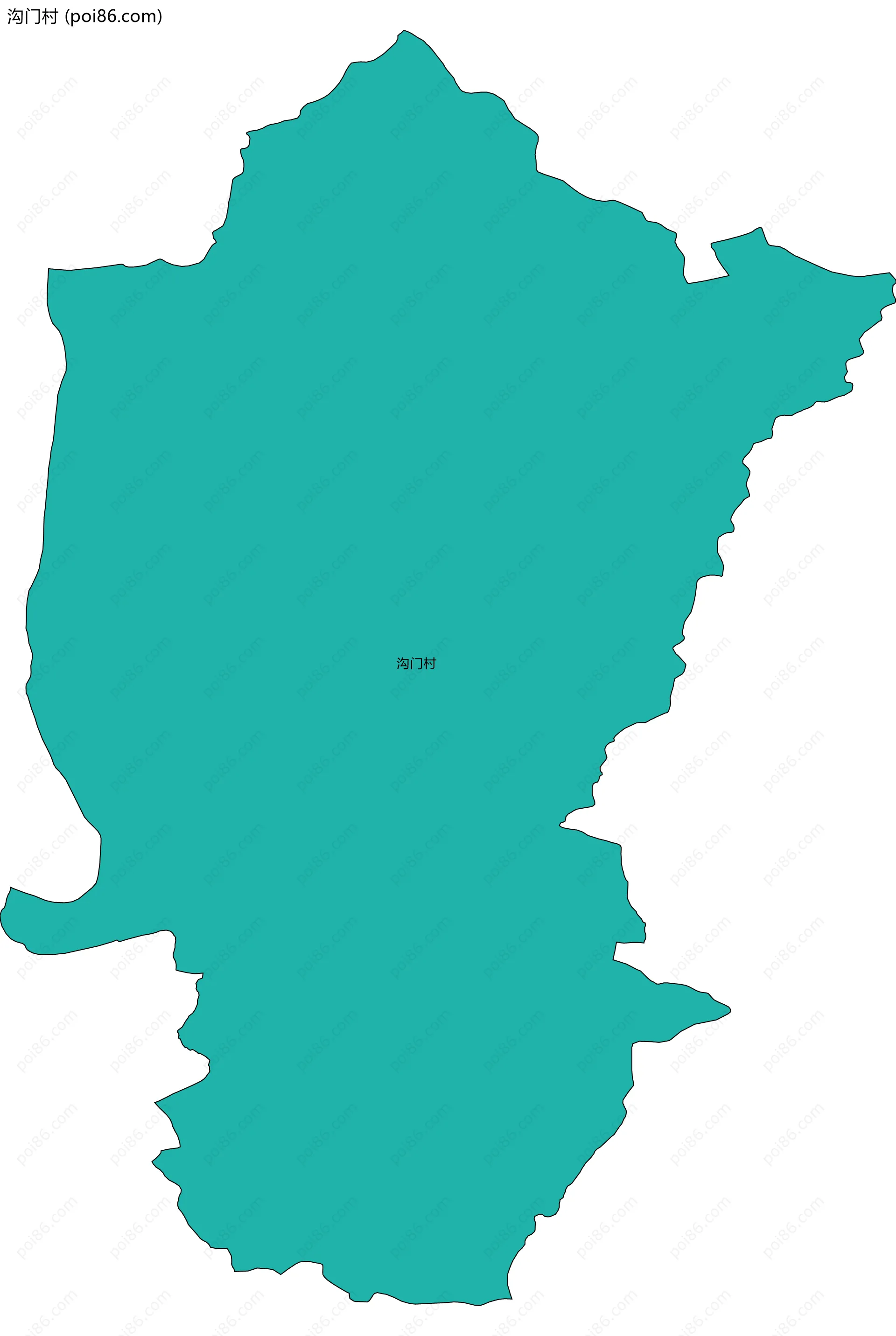 沟门村边界地图