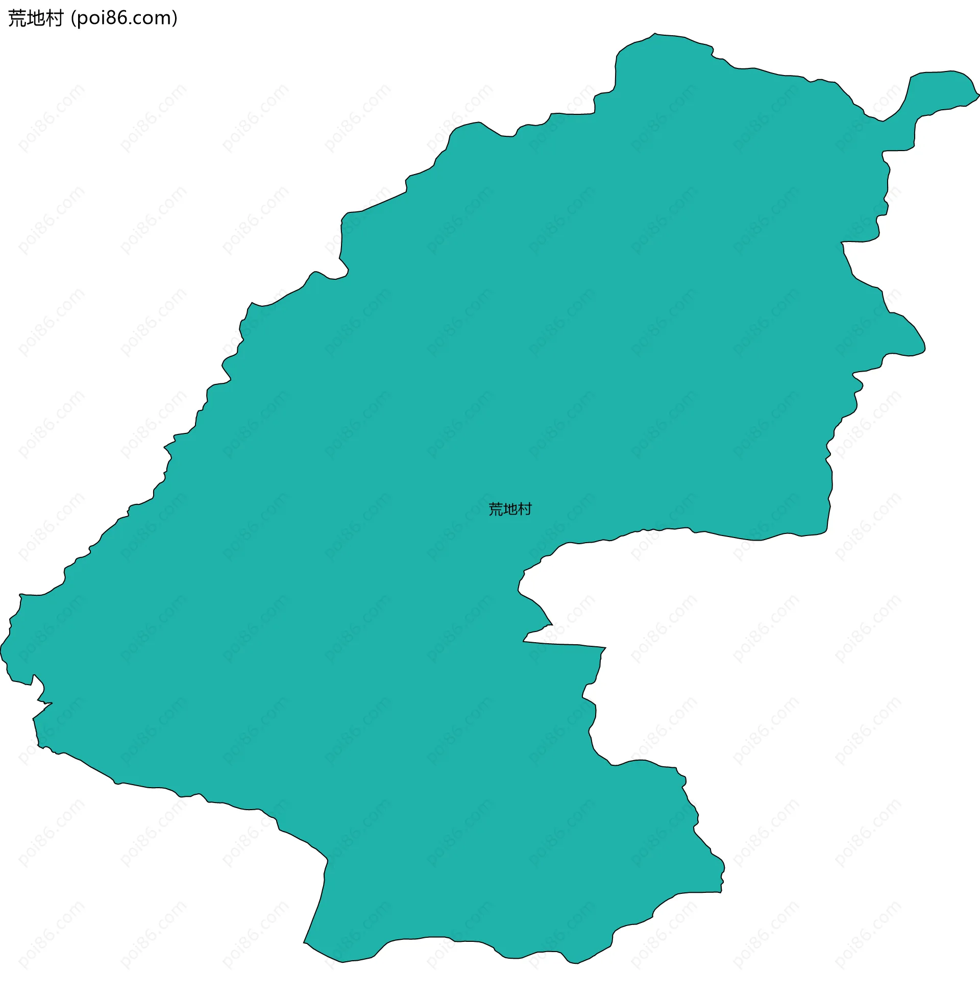 荒地村边界地图