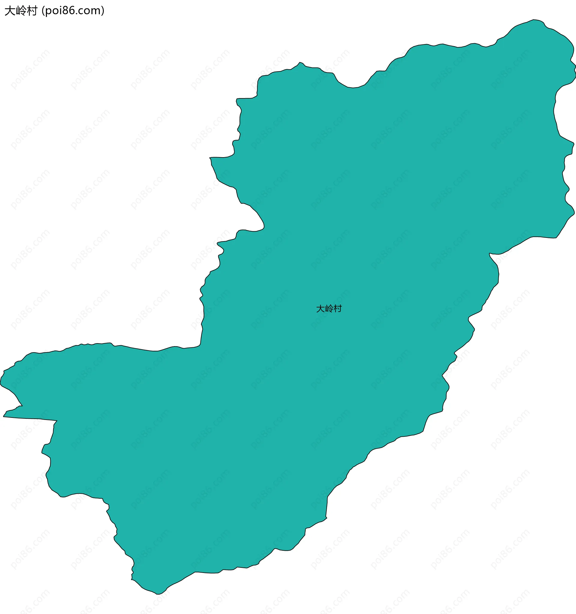 大岭村边界地图