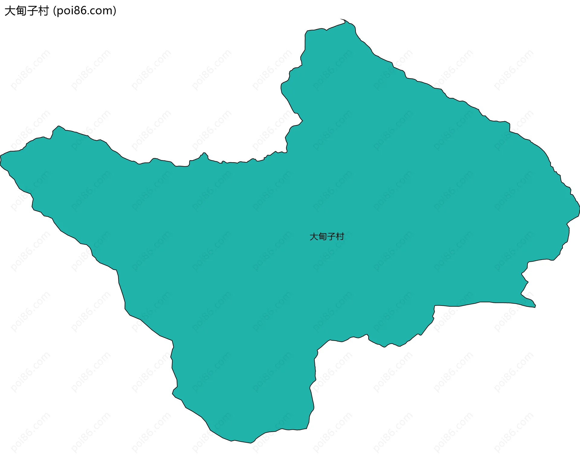 大甸子村边界地图