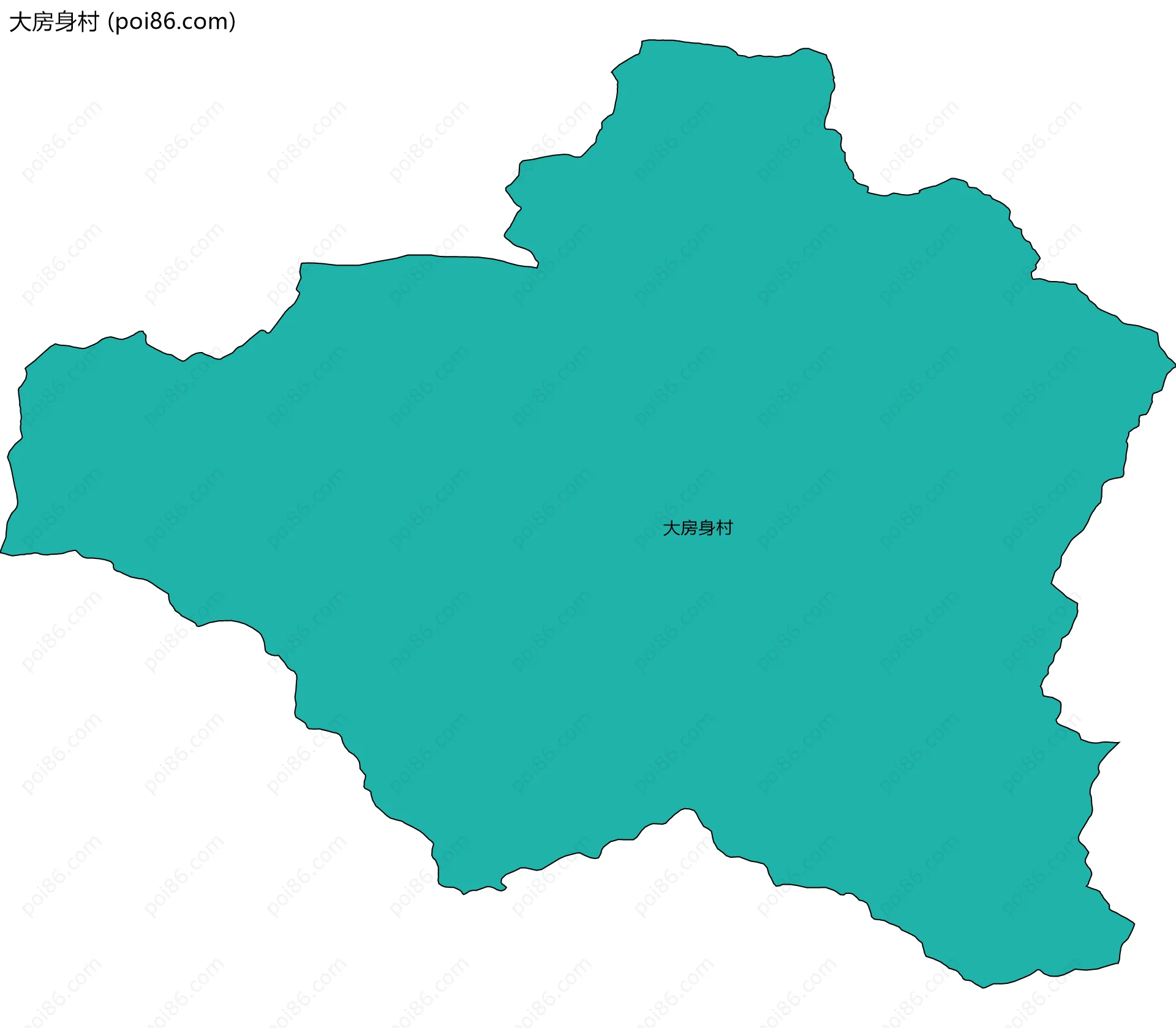 大房身村边界地图