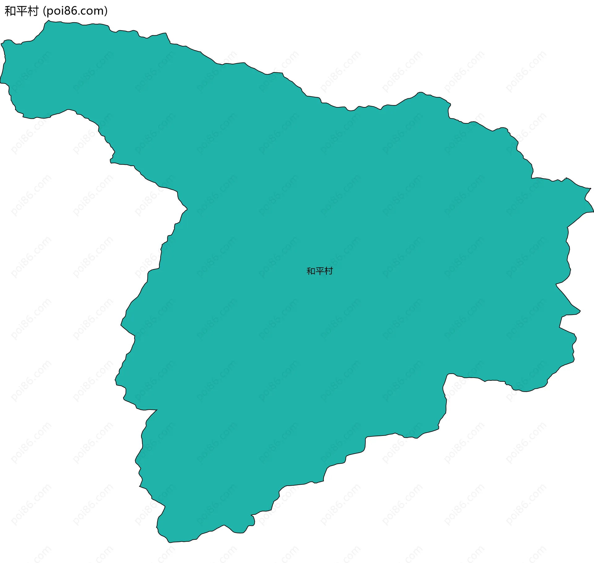和平村边界地图
