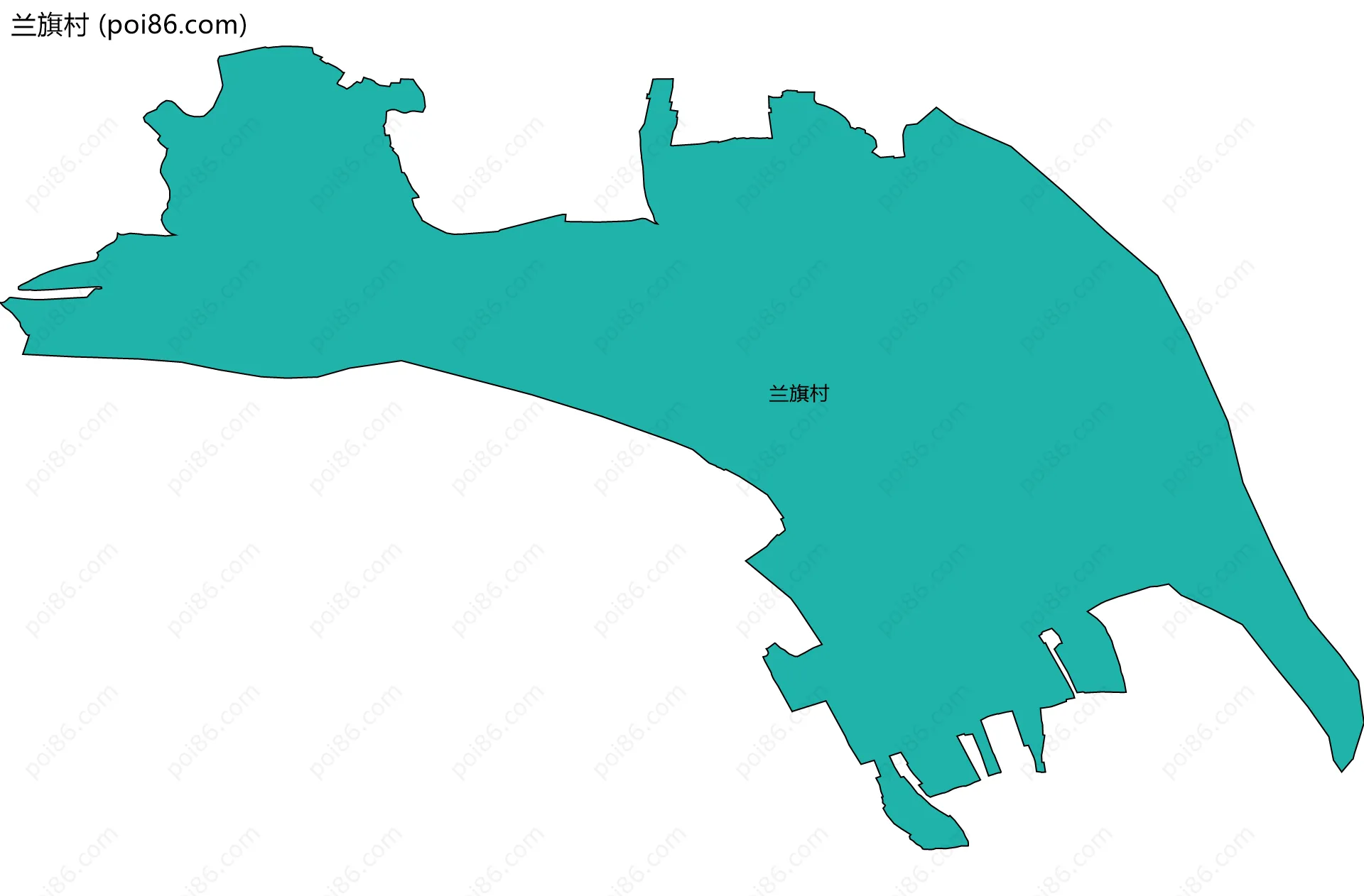 兰旗村边界地图