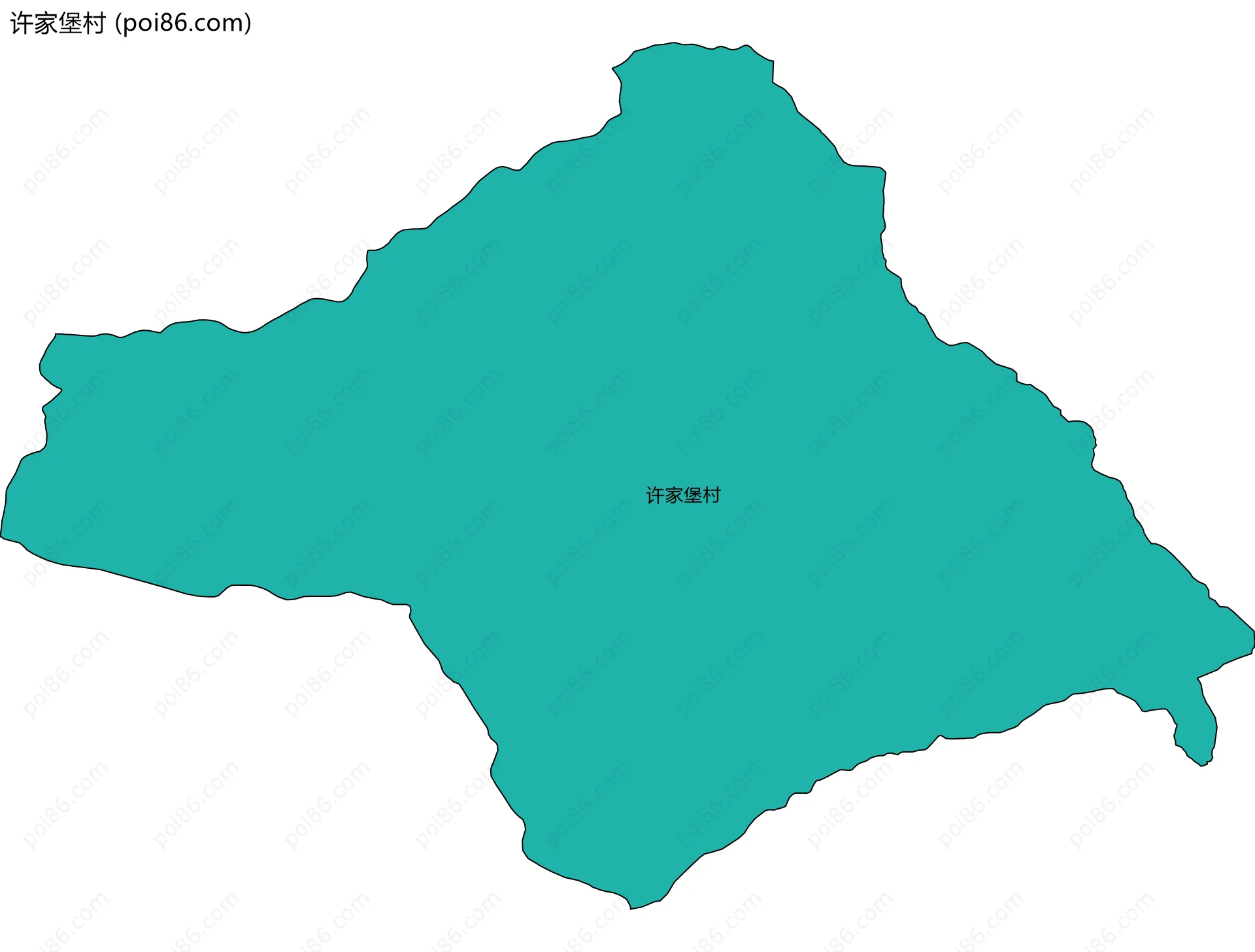 许家堡村边界地图