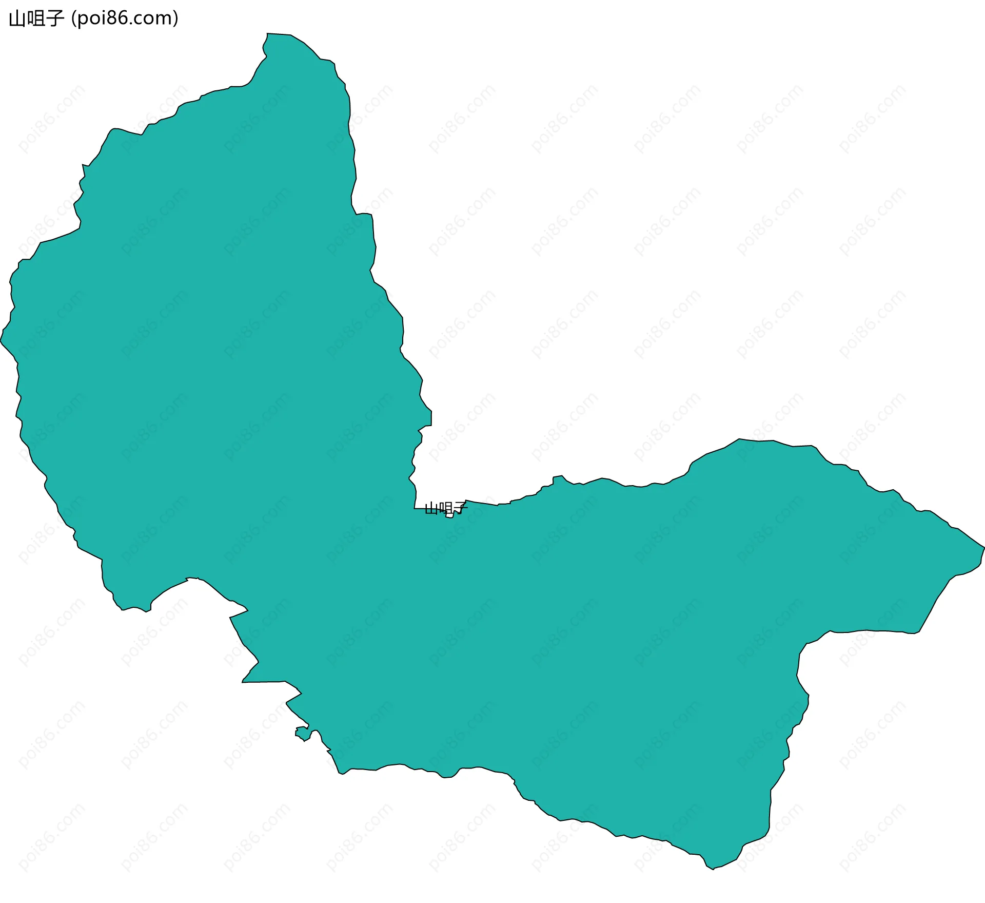 山咀子边界地图