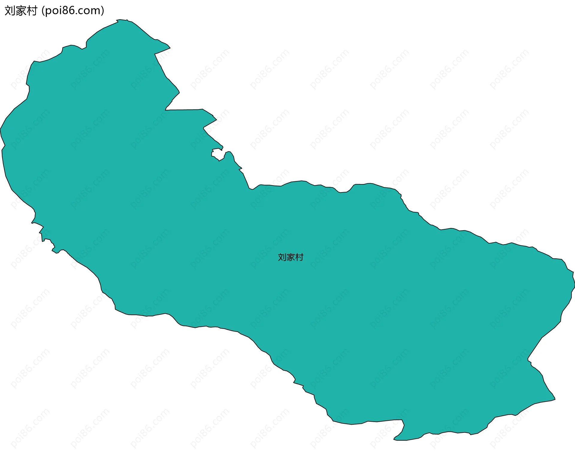 刘家村边界地图