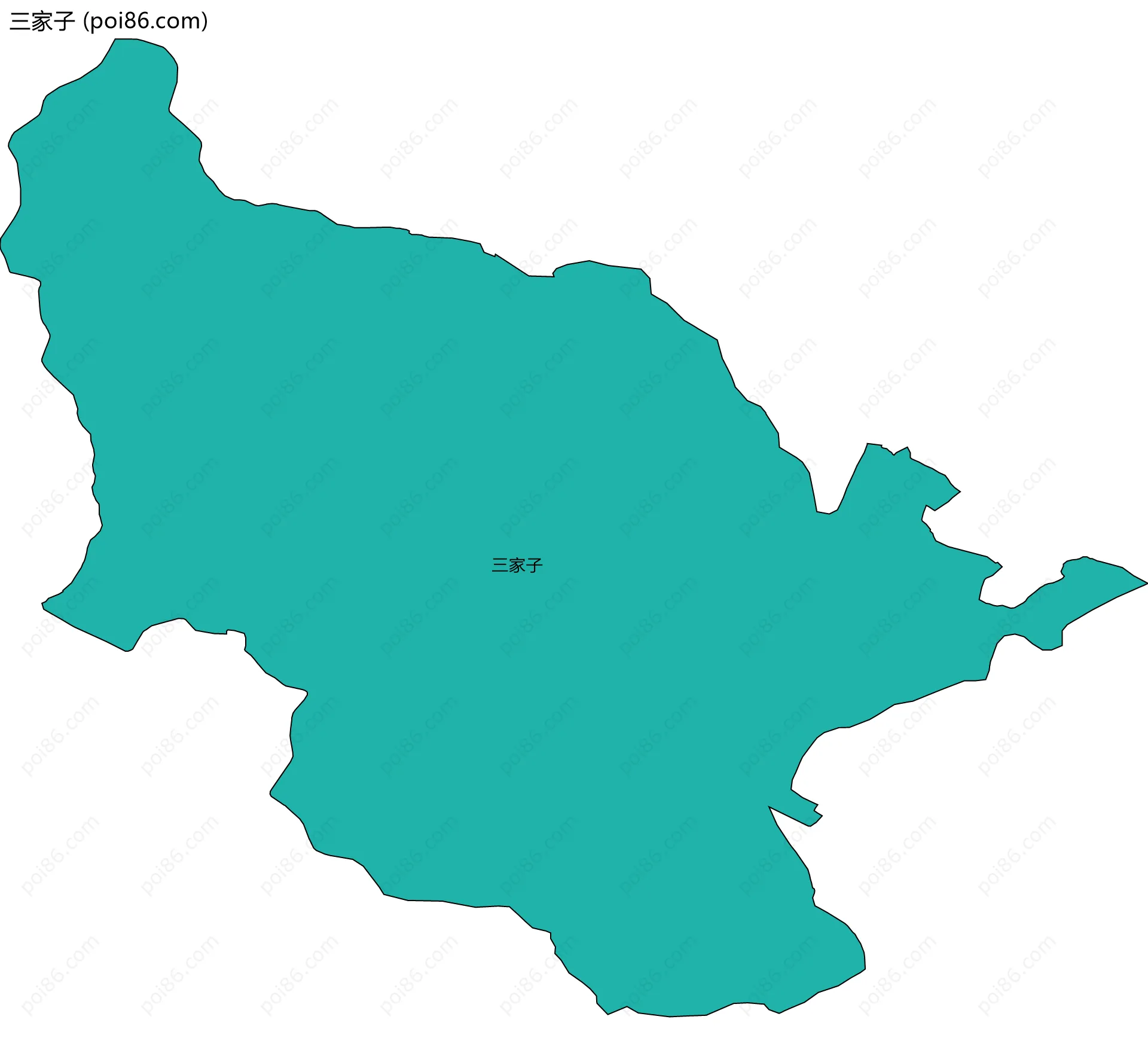 三家子边界地图