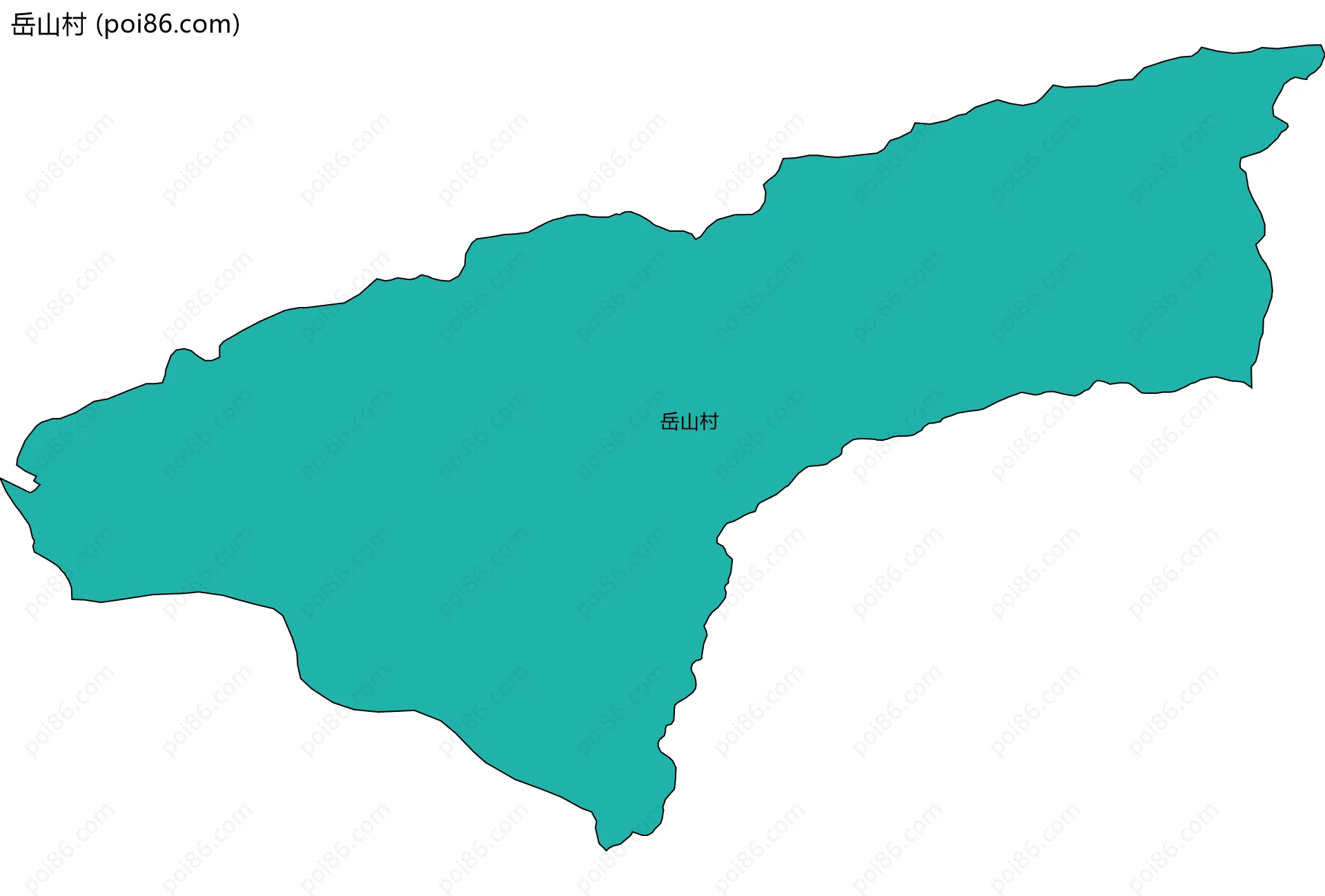 岳山村边界地图