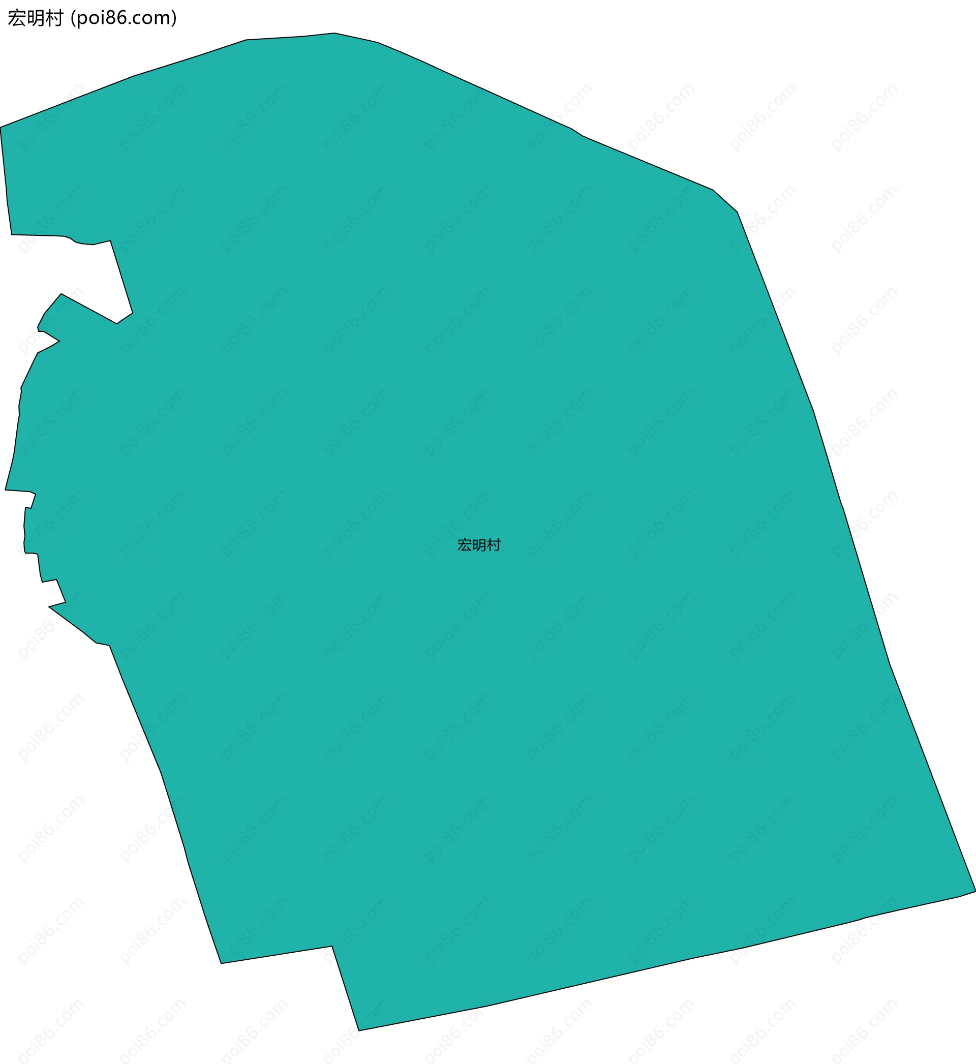 宏明村边界地图