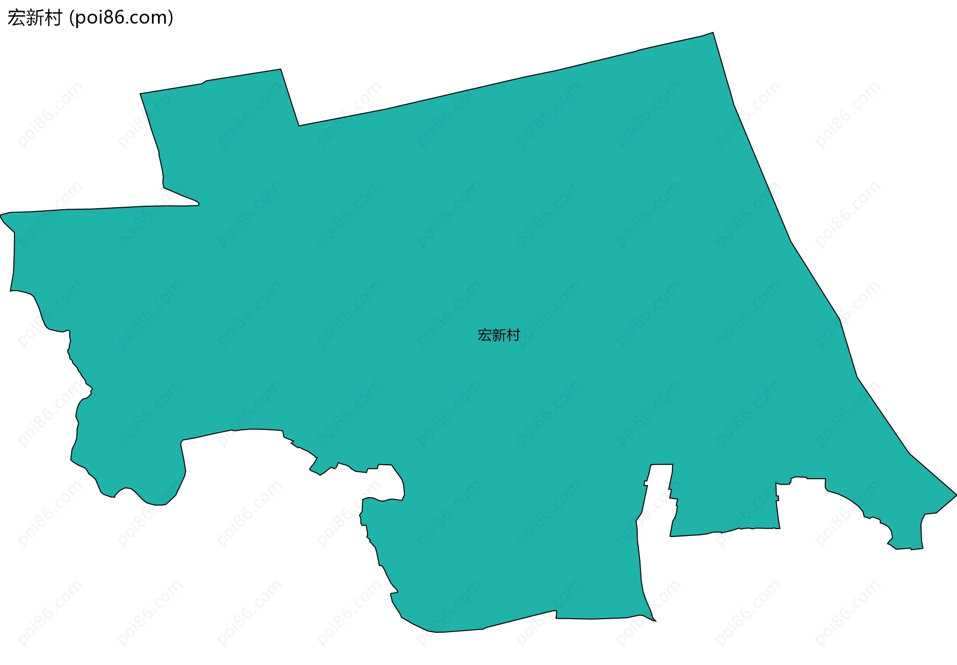 宏新村边界地图