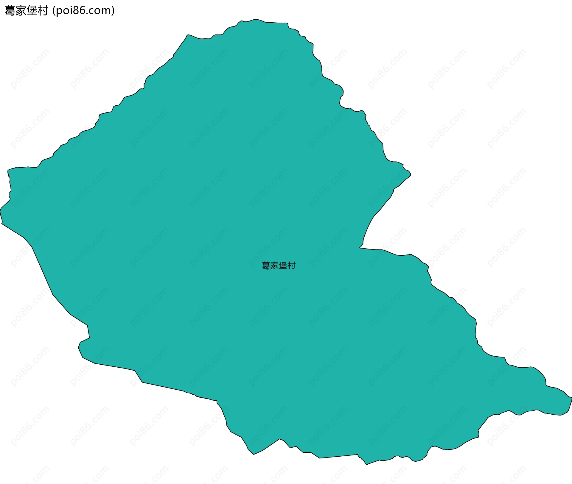 葛家堡村边界地图