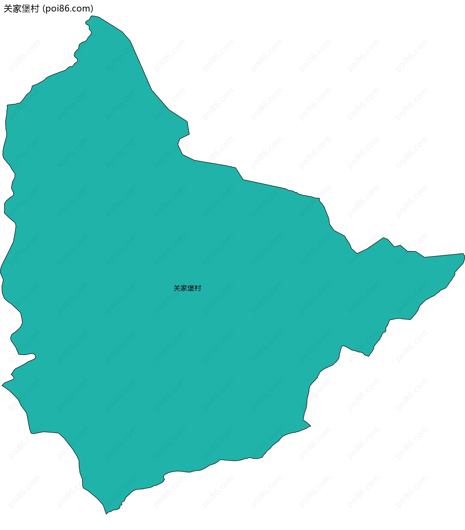 关家堡村边界地图