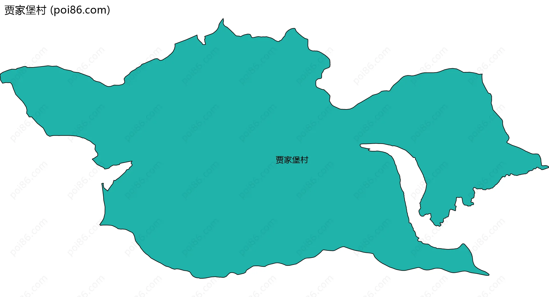 贾家堡村边界地图