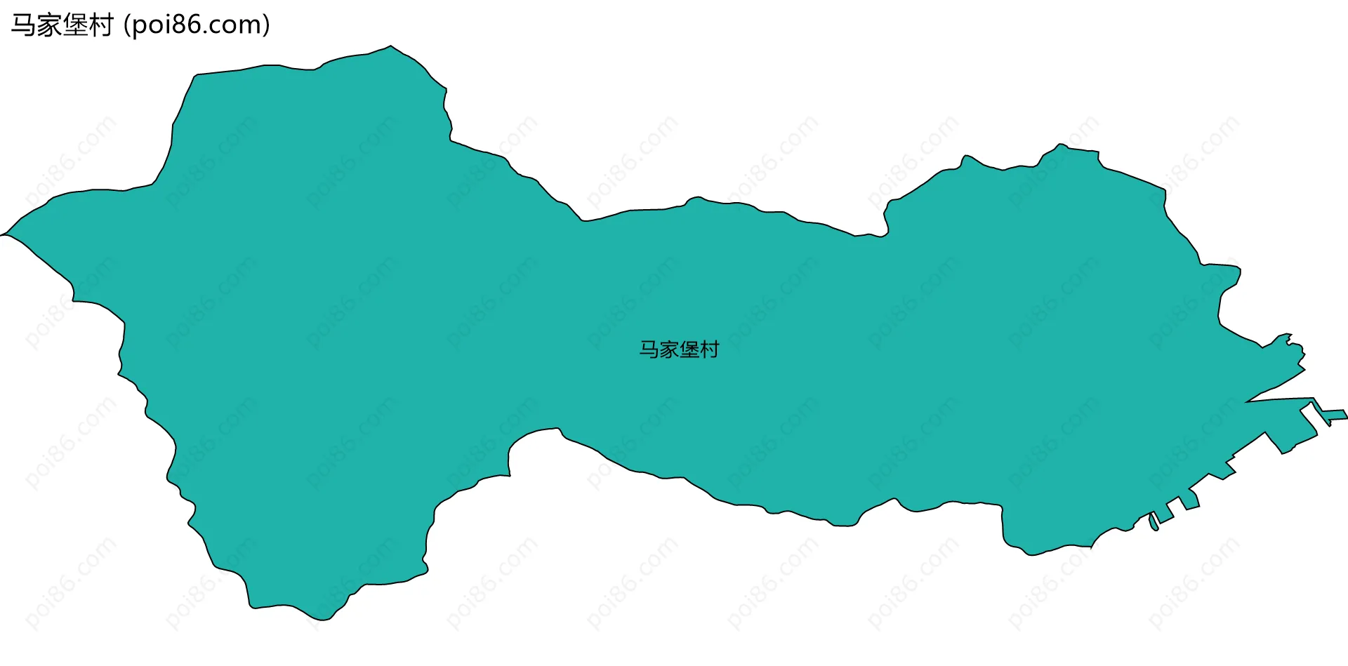 马家堡村边界地图