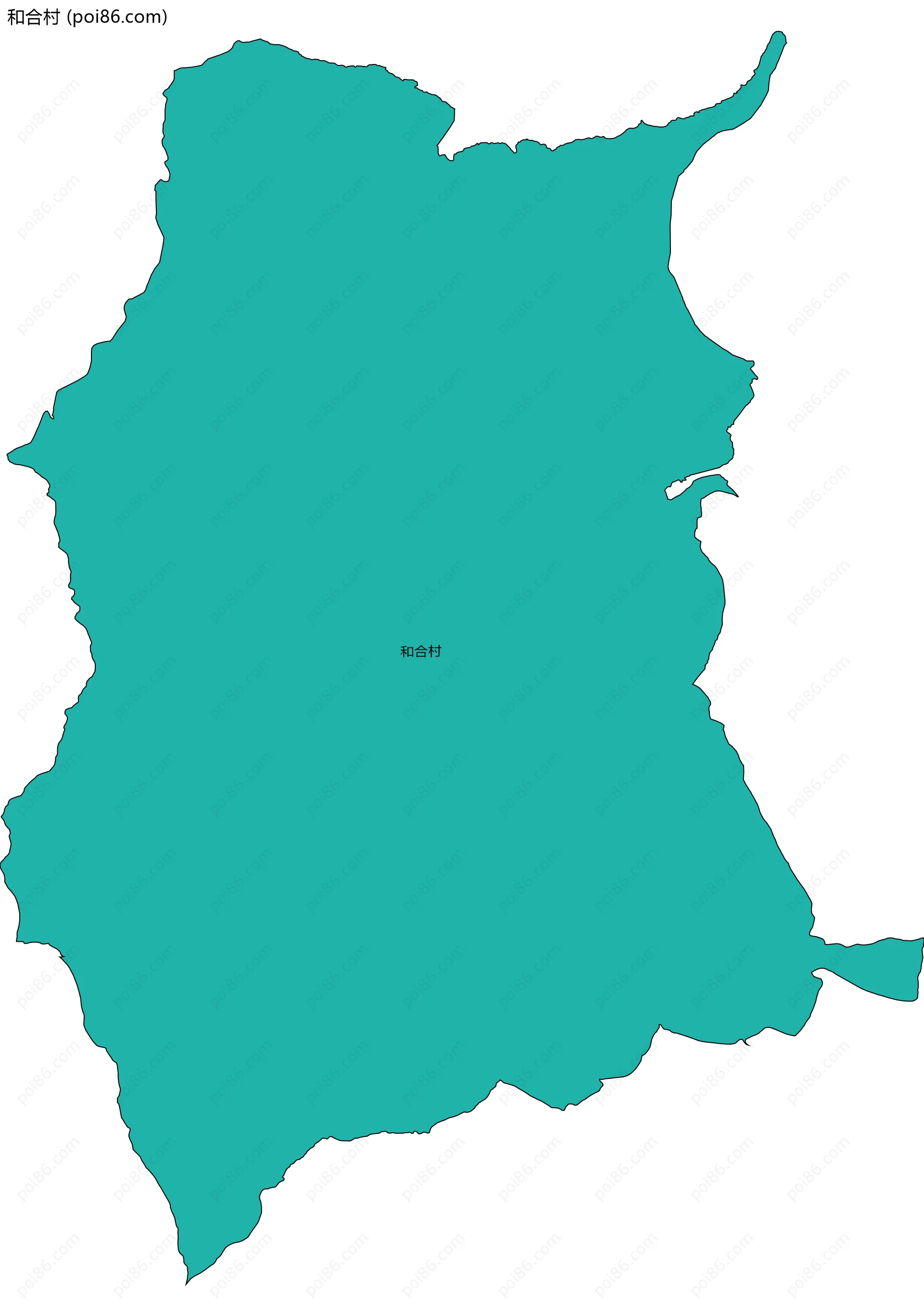 和合村边界地图