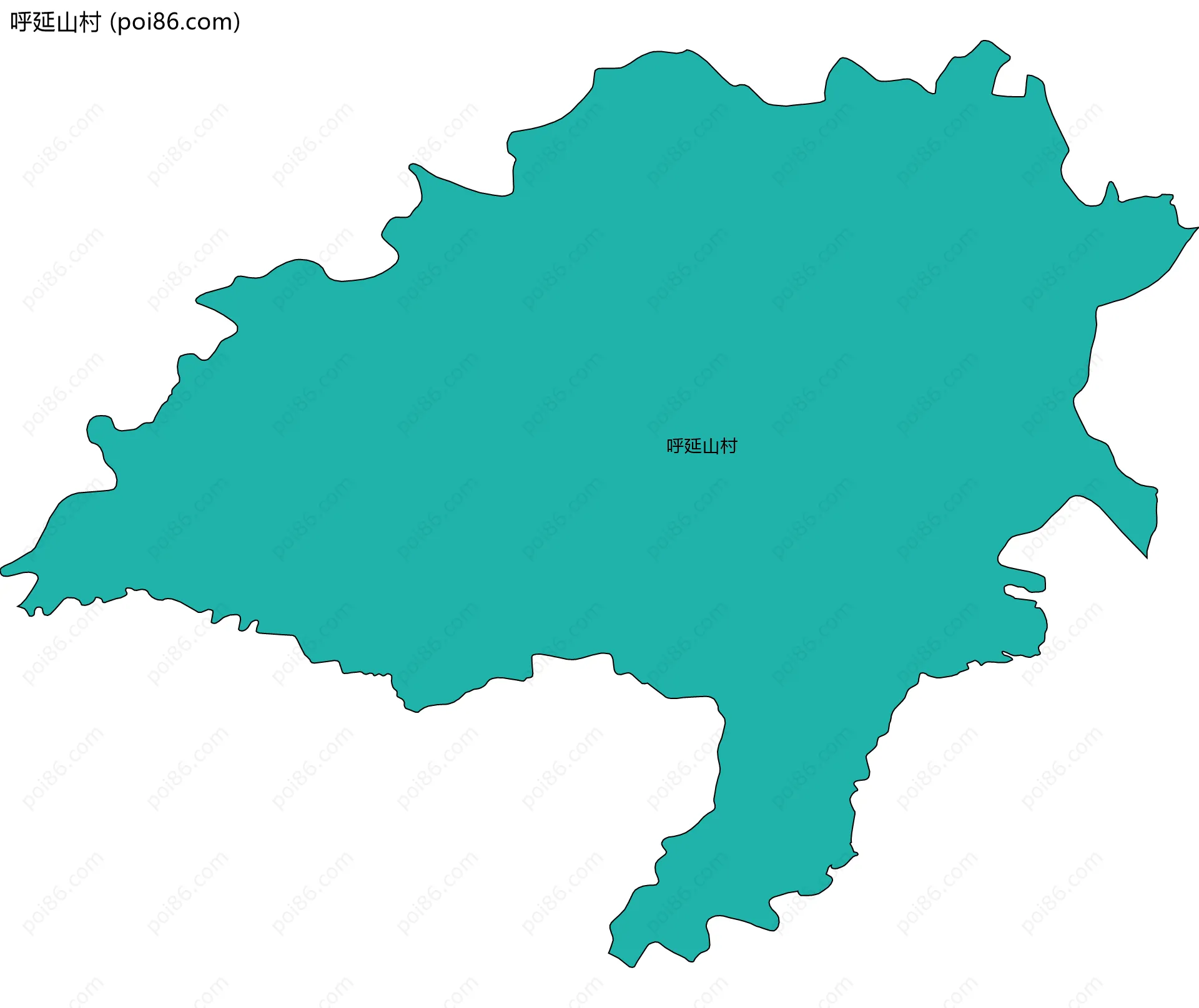呼延山村边界地图