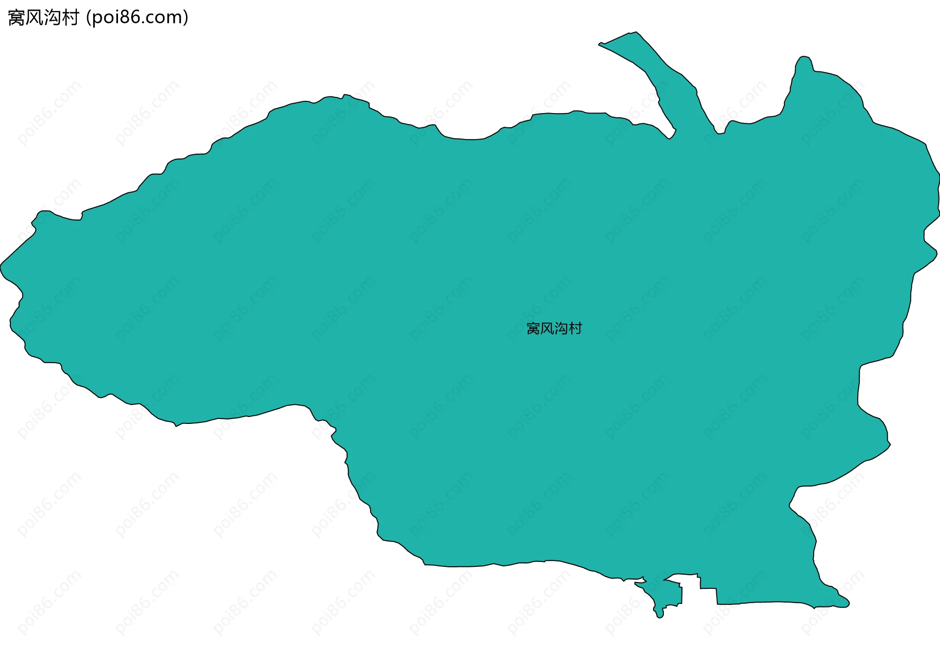 窝风沟村边界地图