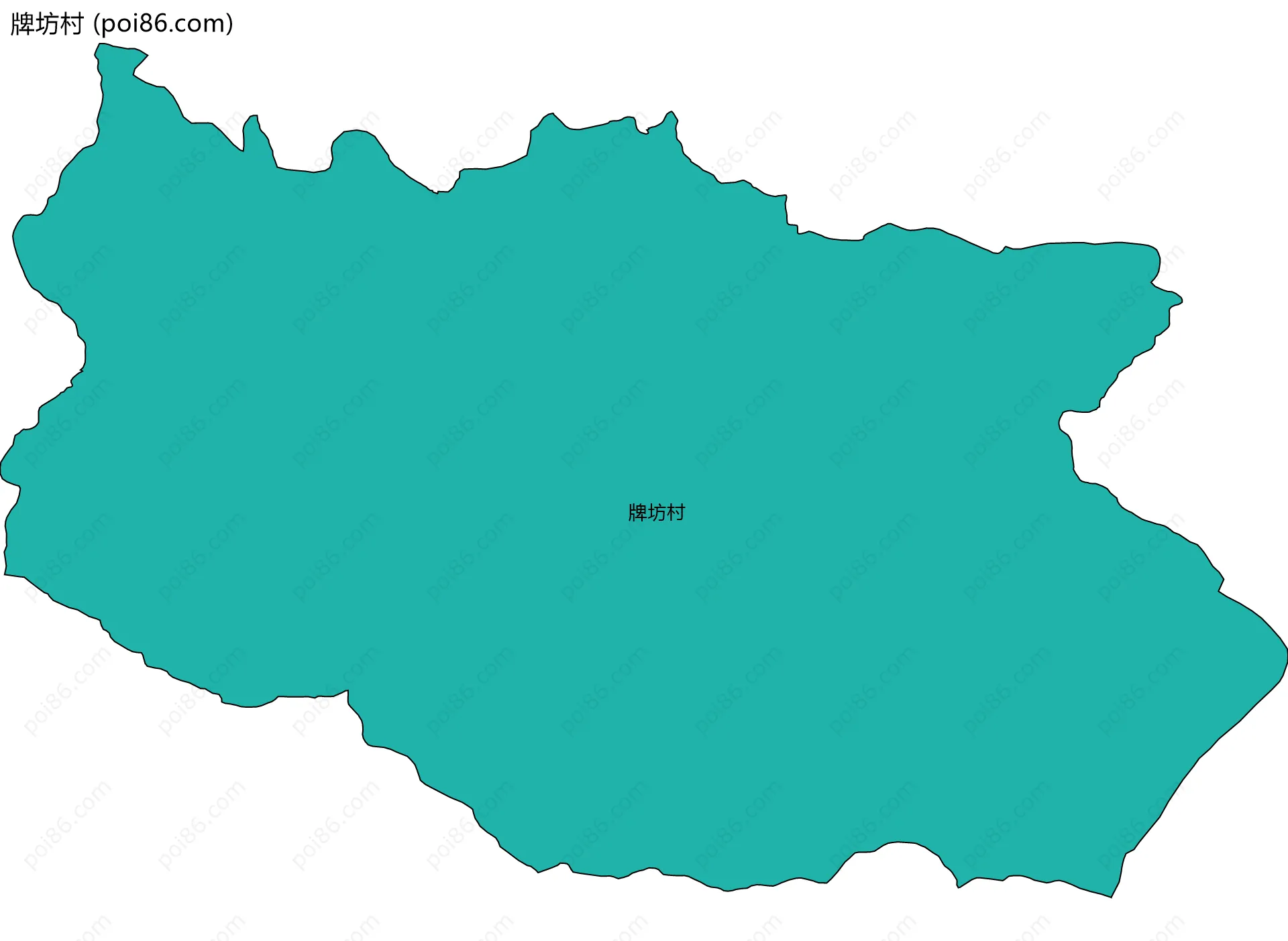 牌坊村边界地图
