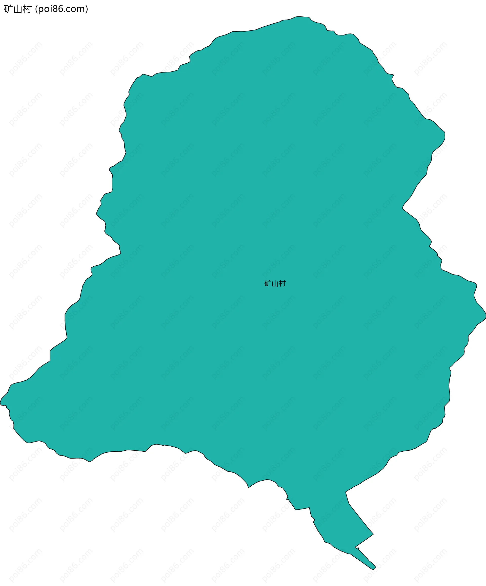 矿山村边界地图