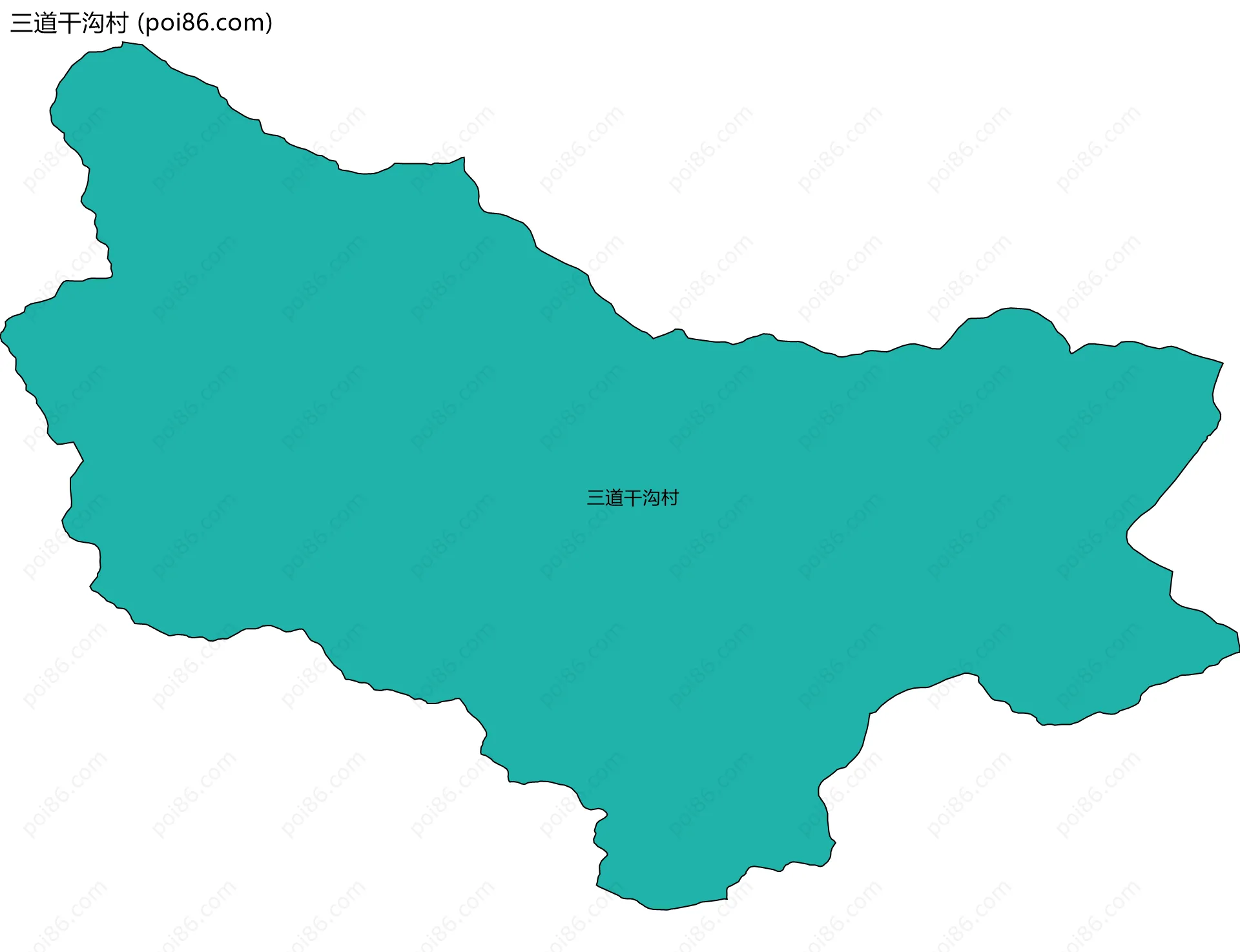 三道干沟村边界地图