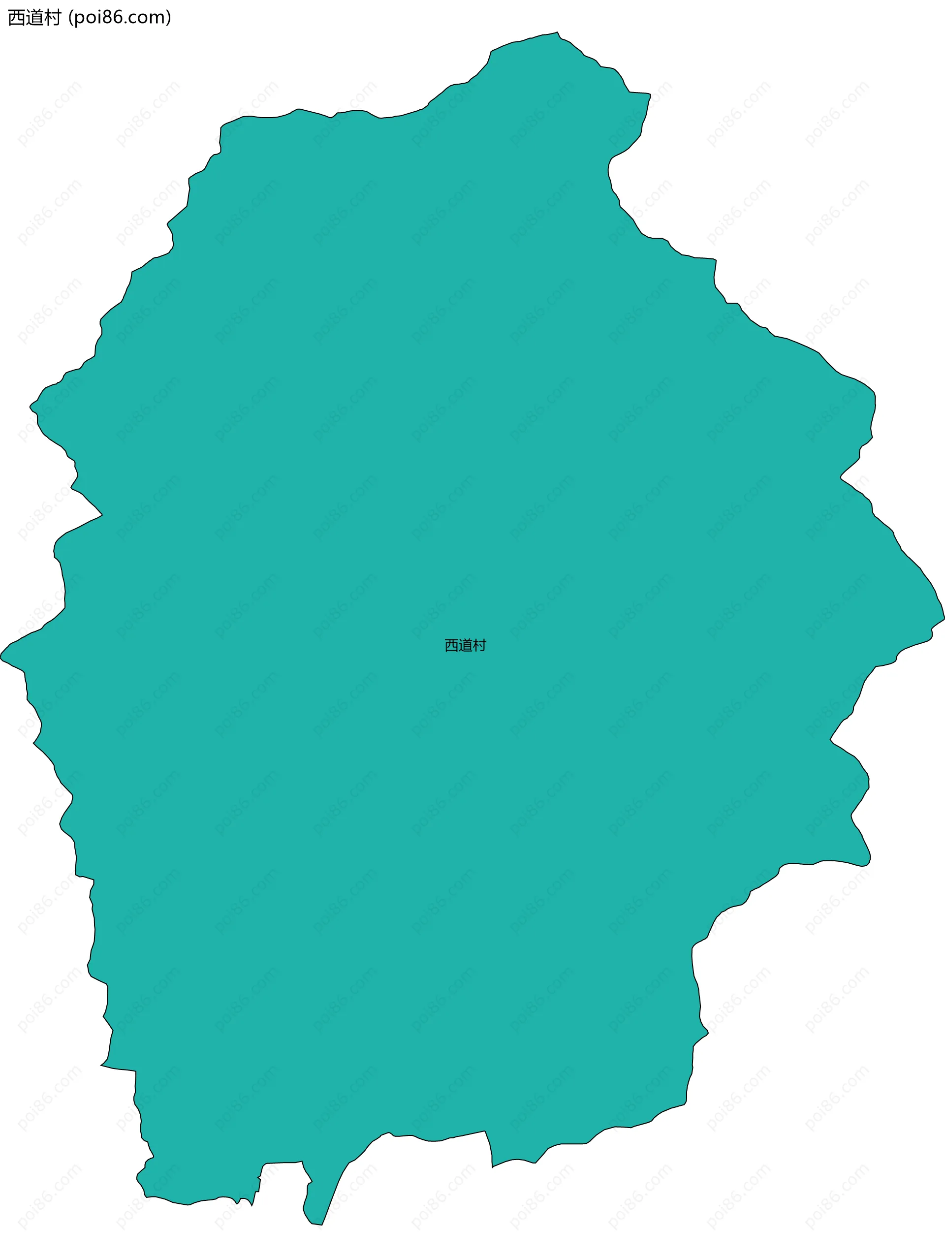 西道村边界地图