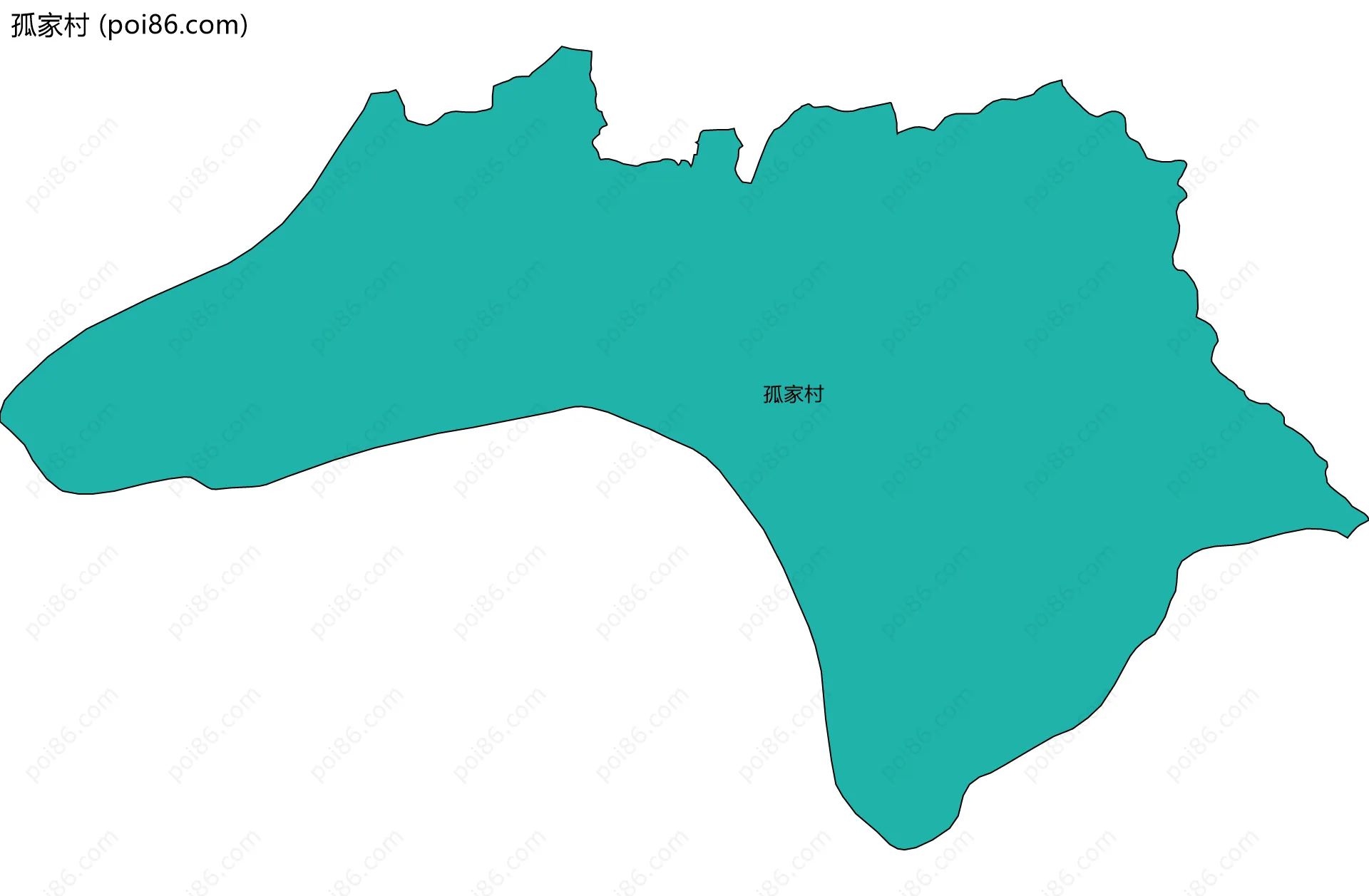 孤家村边界地图