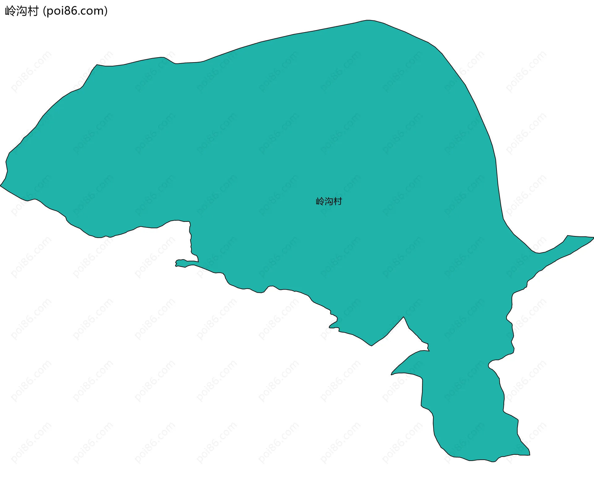 岭沟村边界地图