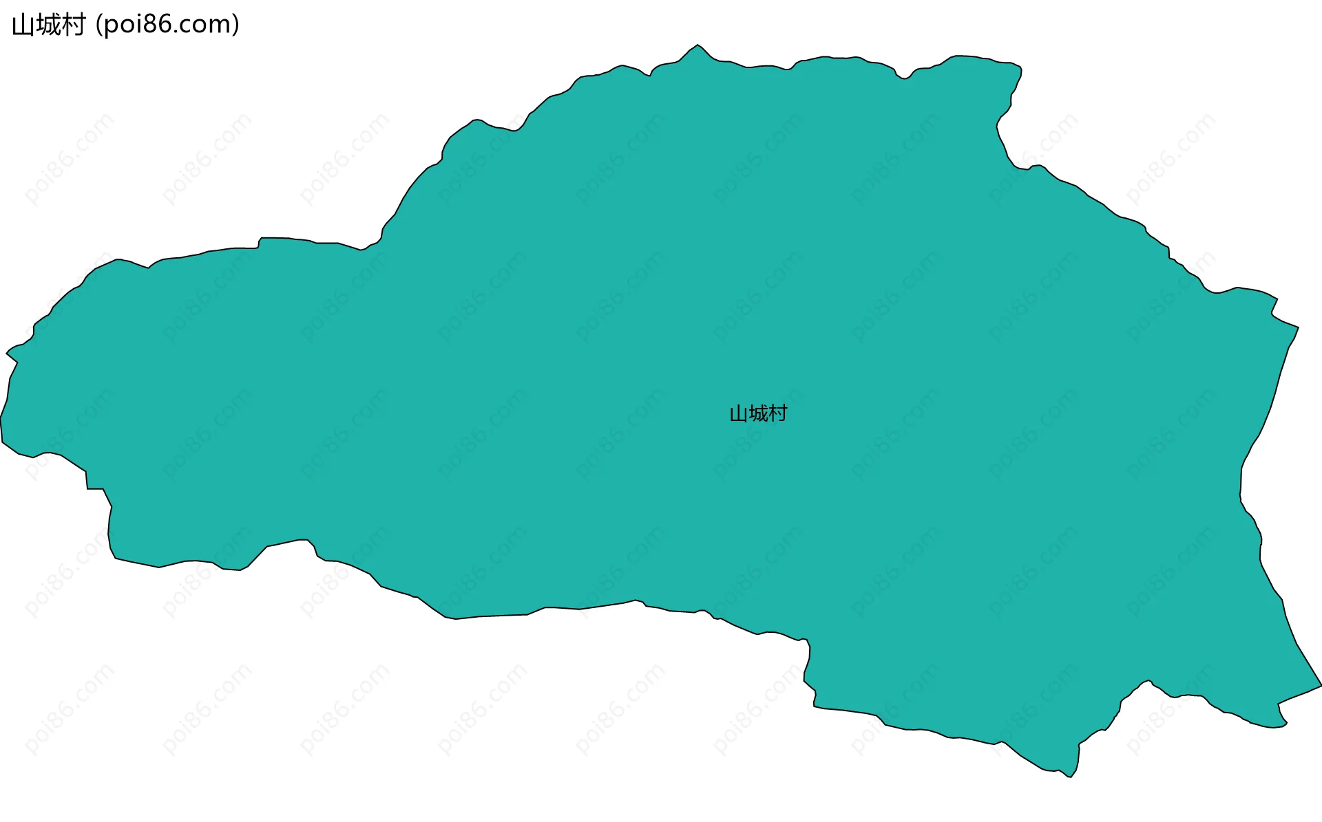 山城村边界地图
