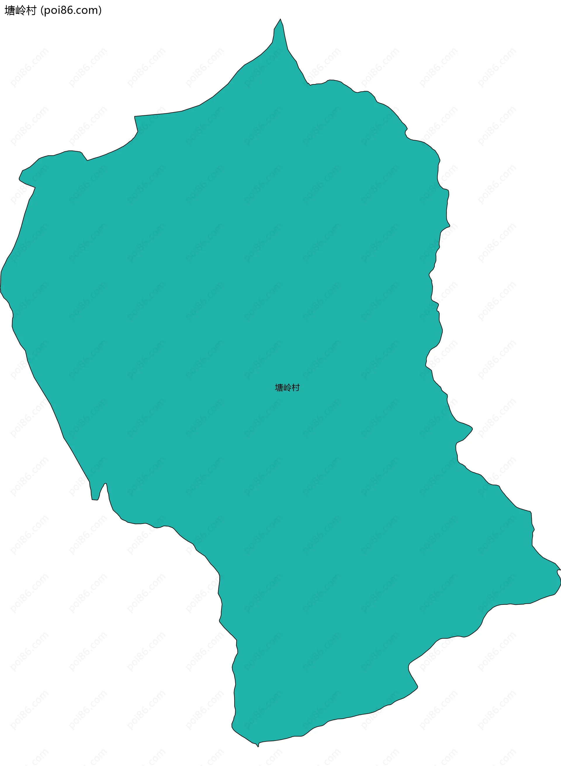 塘岭村边界地图