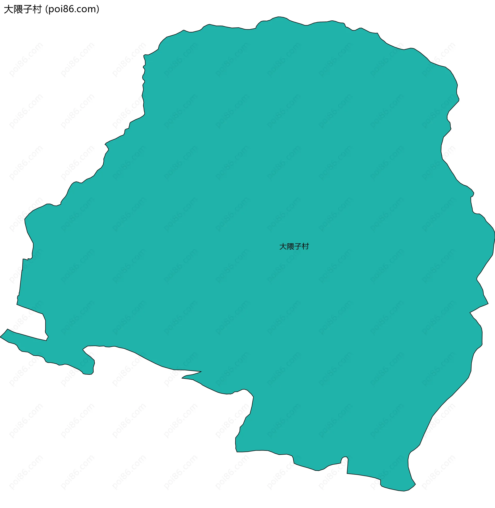 大隈子村边界地图
