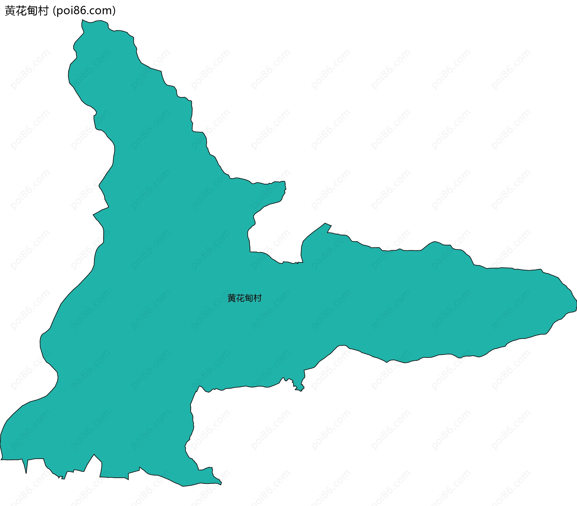 黄花甸村边界地图