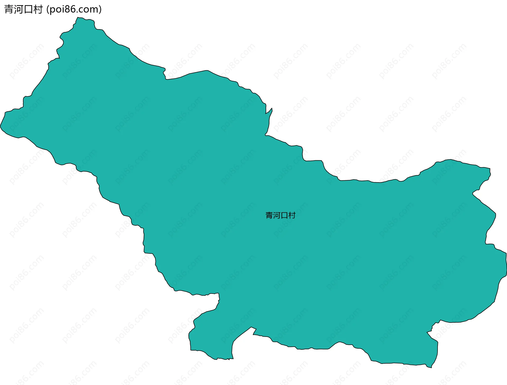 青河口村边界地图