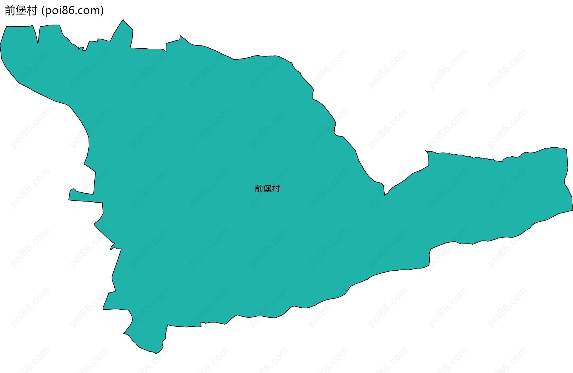 前堡村边界地图