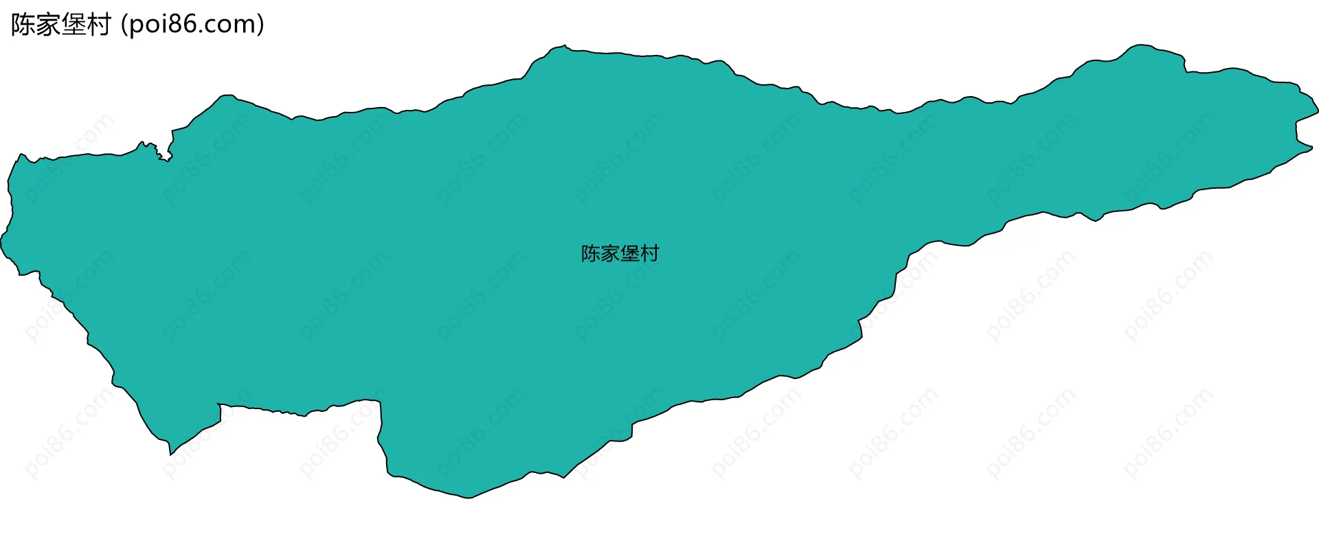 陈家堡村边界地图