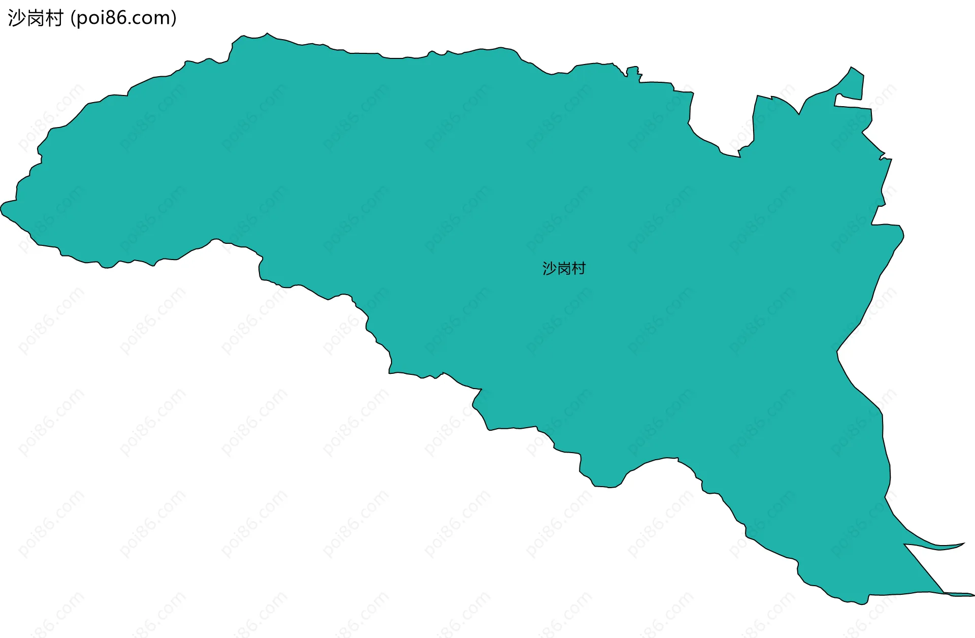 沙岗村边界地图