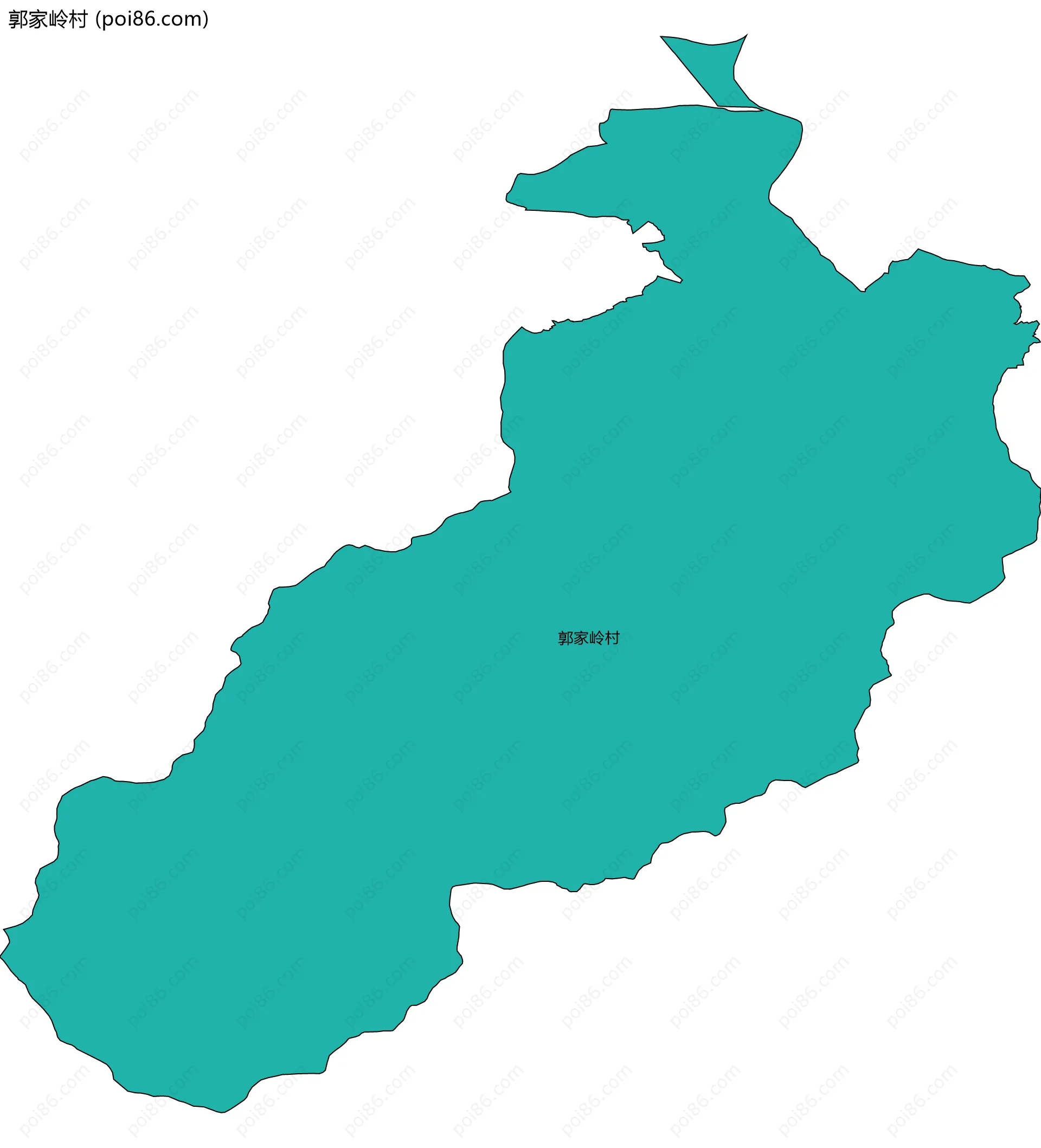 郭家岭村边界地图