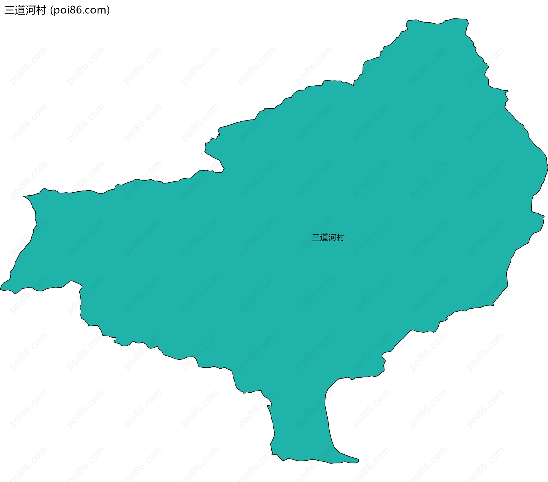 三道河村边界地图