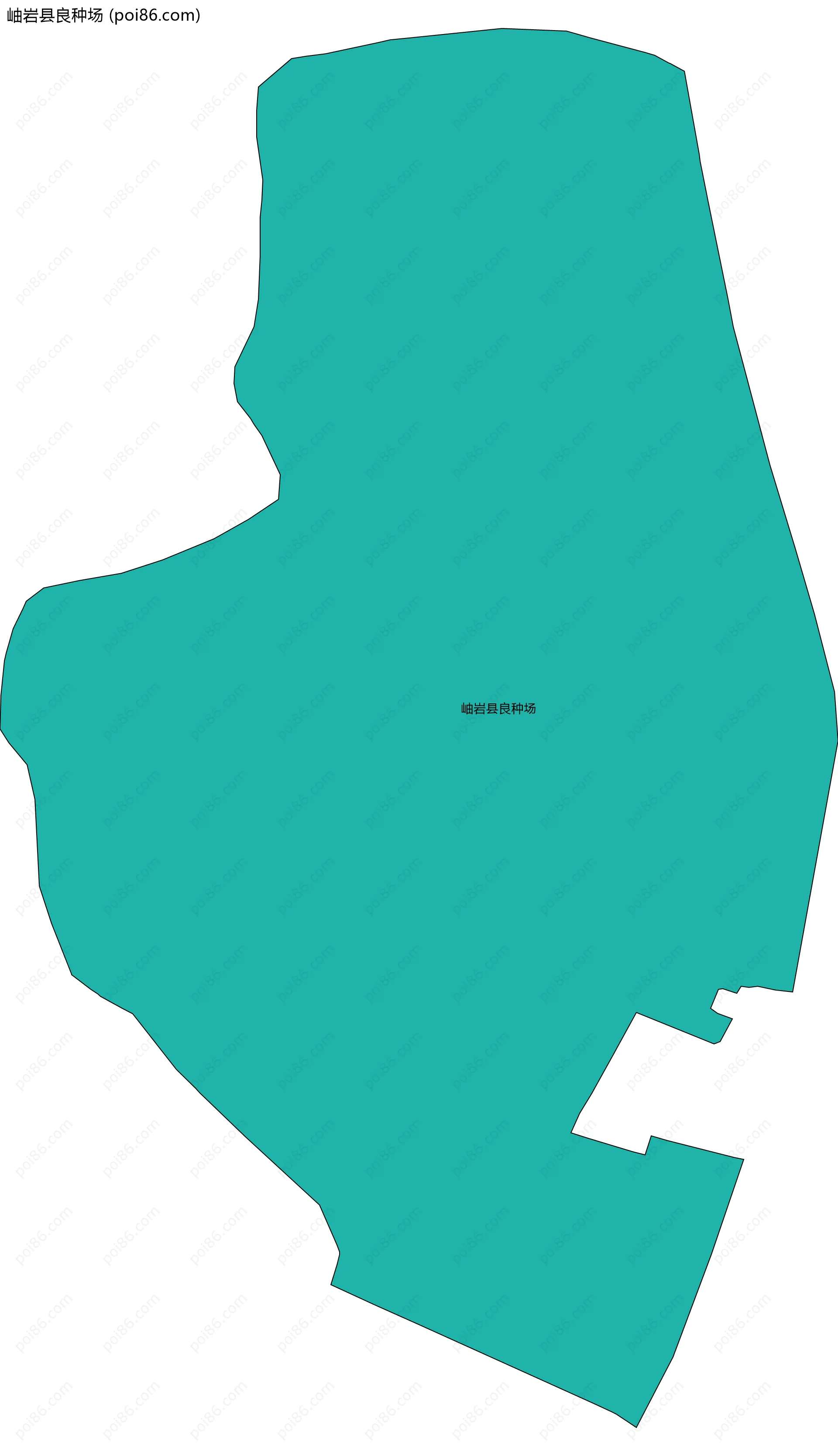 岫岩县良种场边界地图