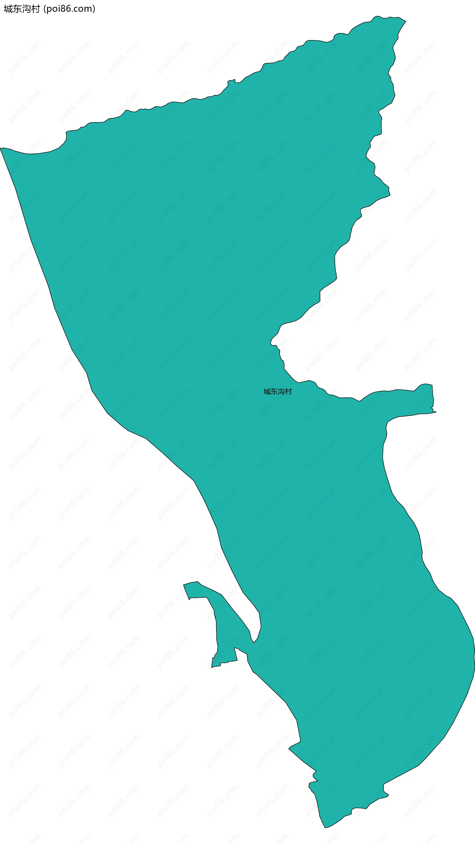 城东沟村边界地图