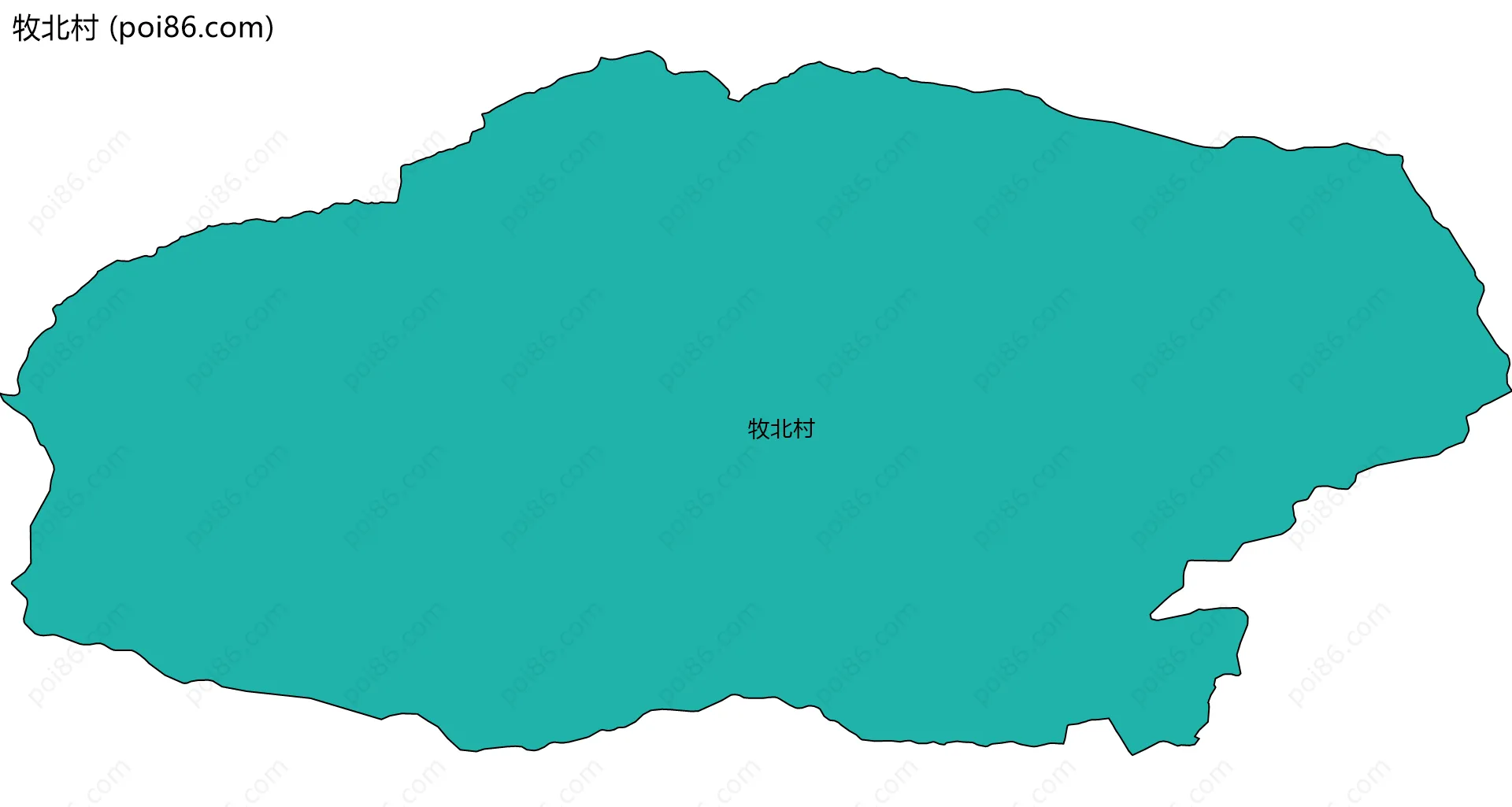 牧北村边界地图