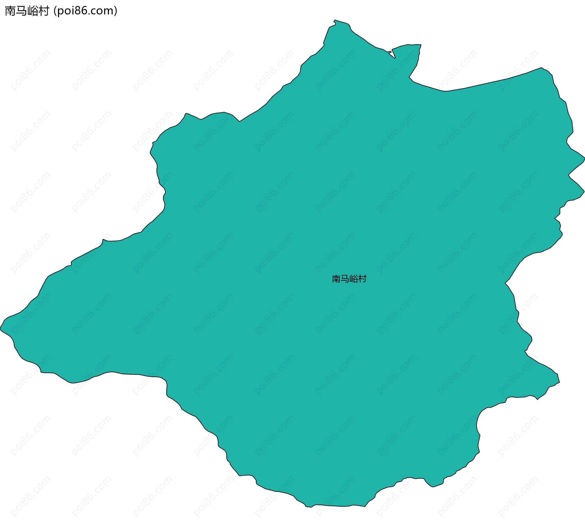 南马峪村边界地图