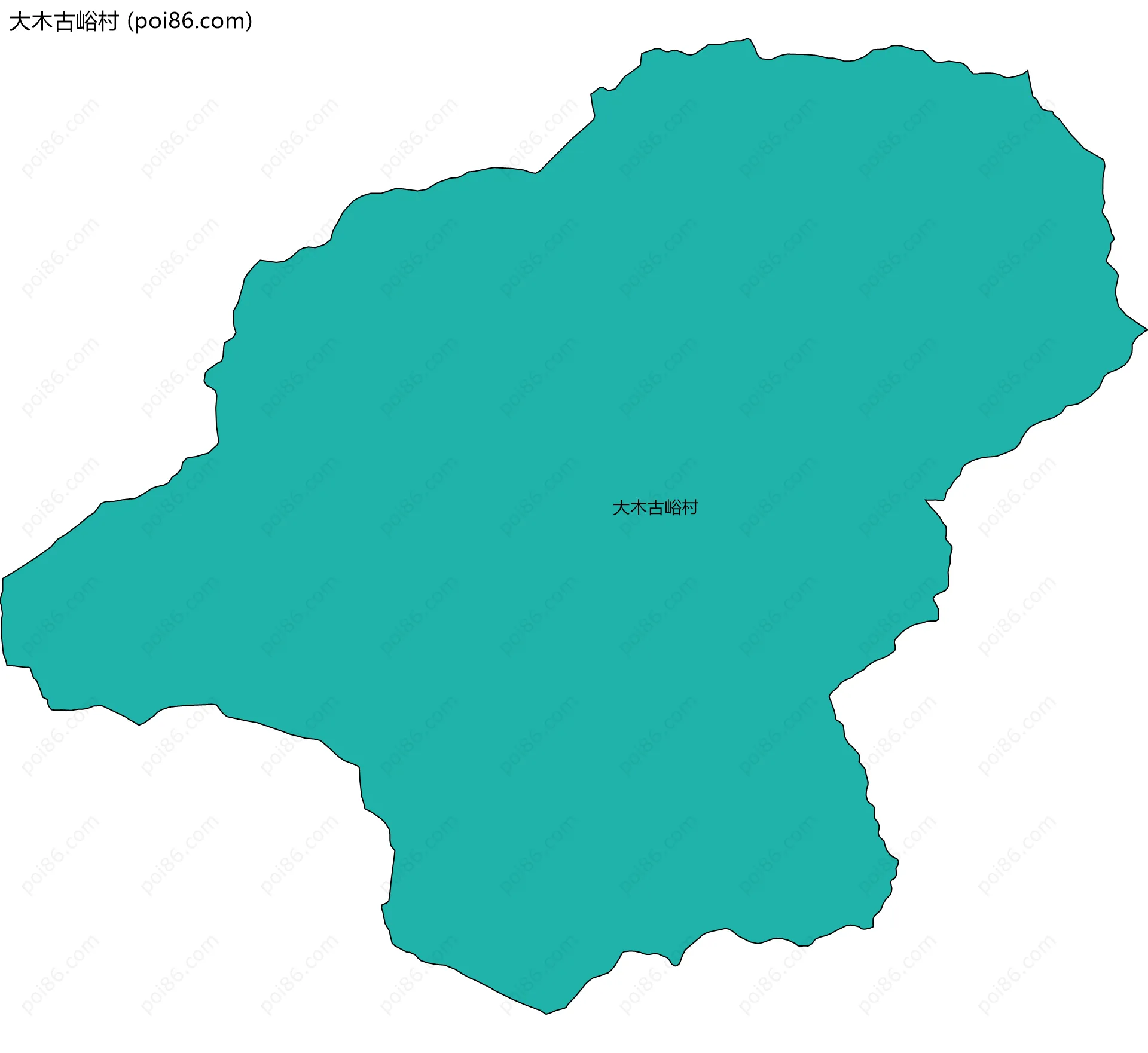 大木古峪村边界地图