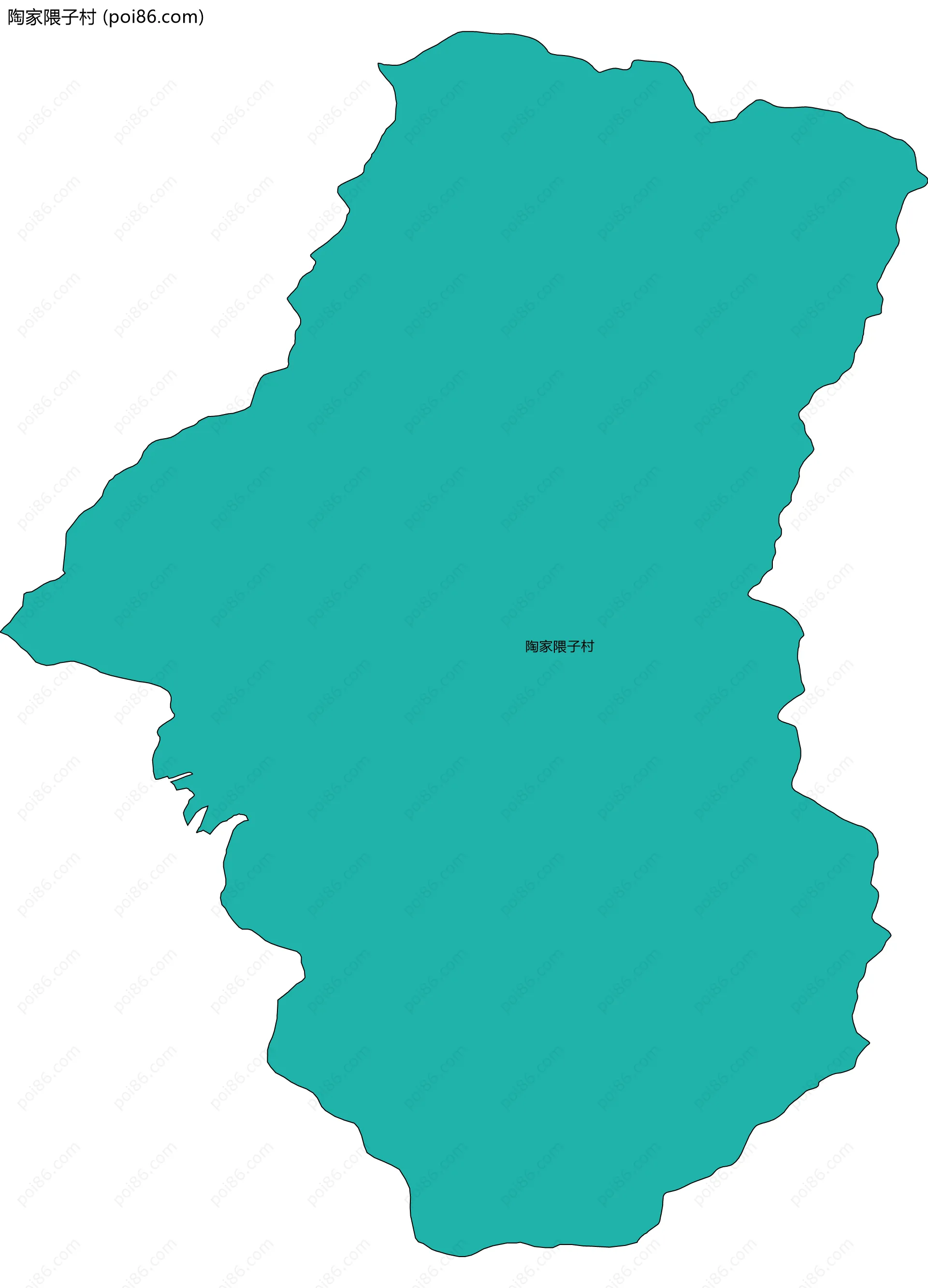 陶家隈子村边界地图