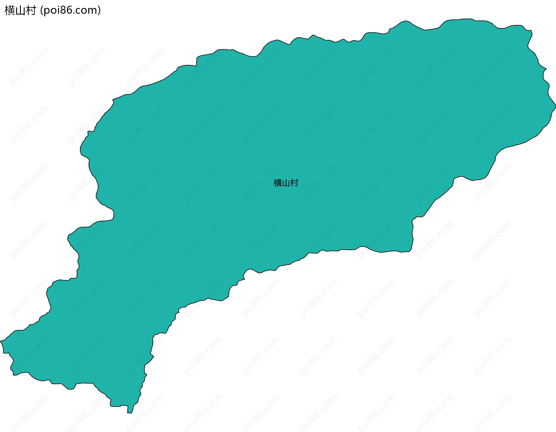 横山村边界地图