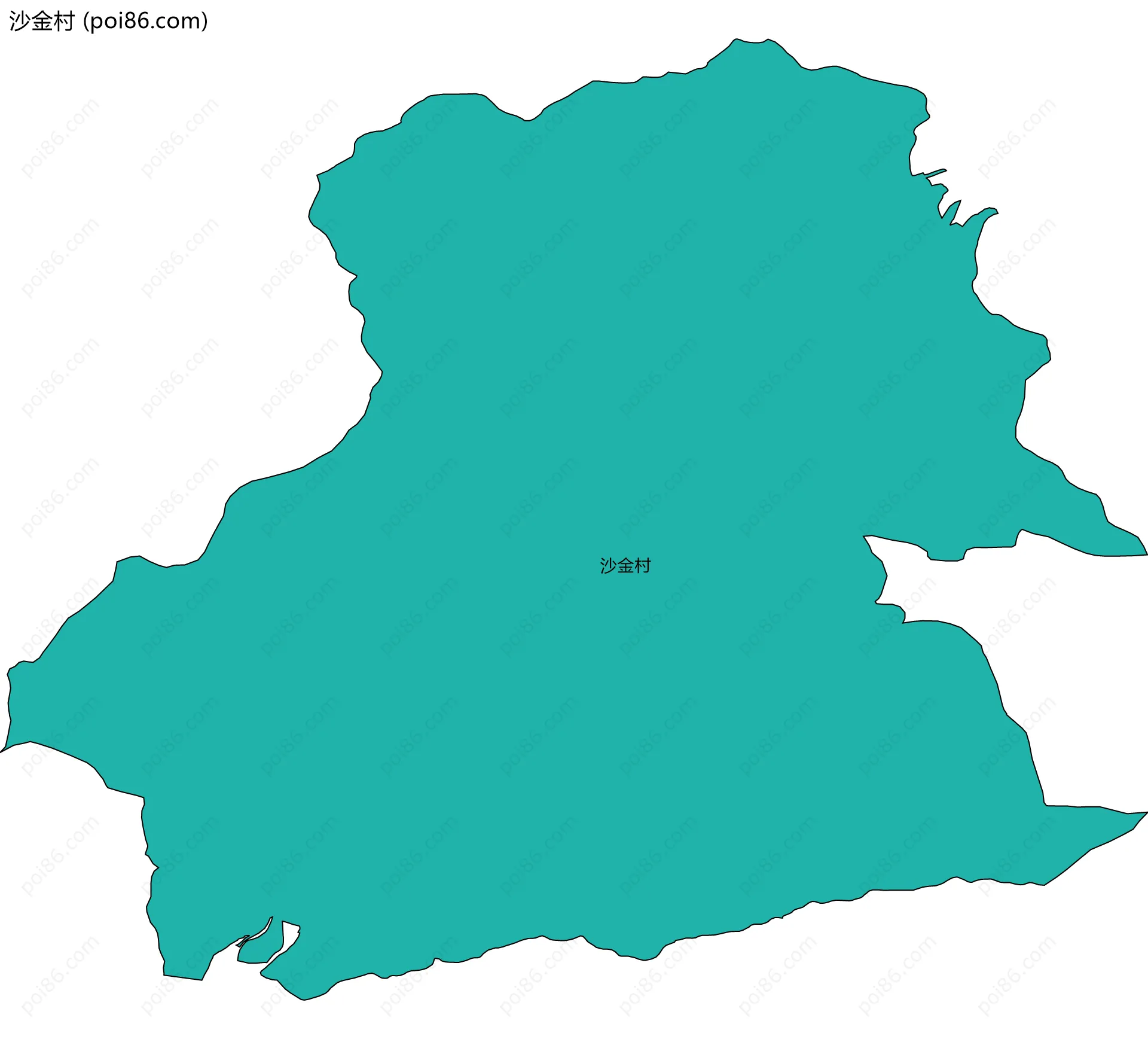 沙金村边界地图